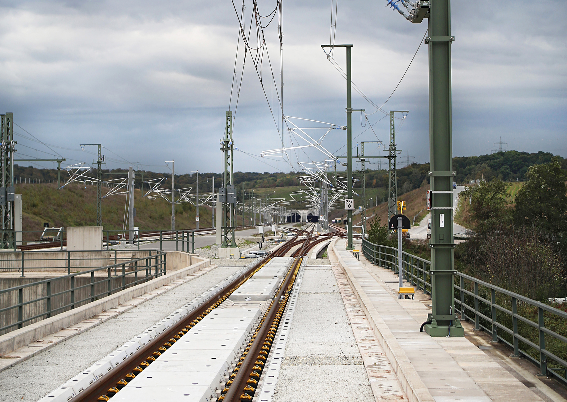 Gleis im Bauzustand