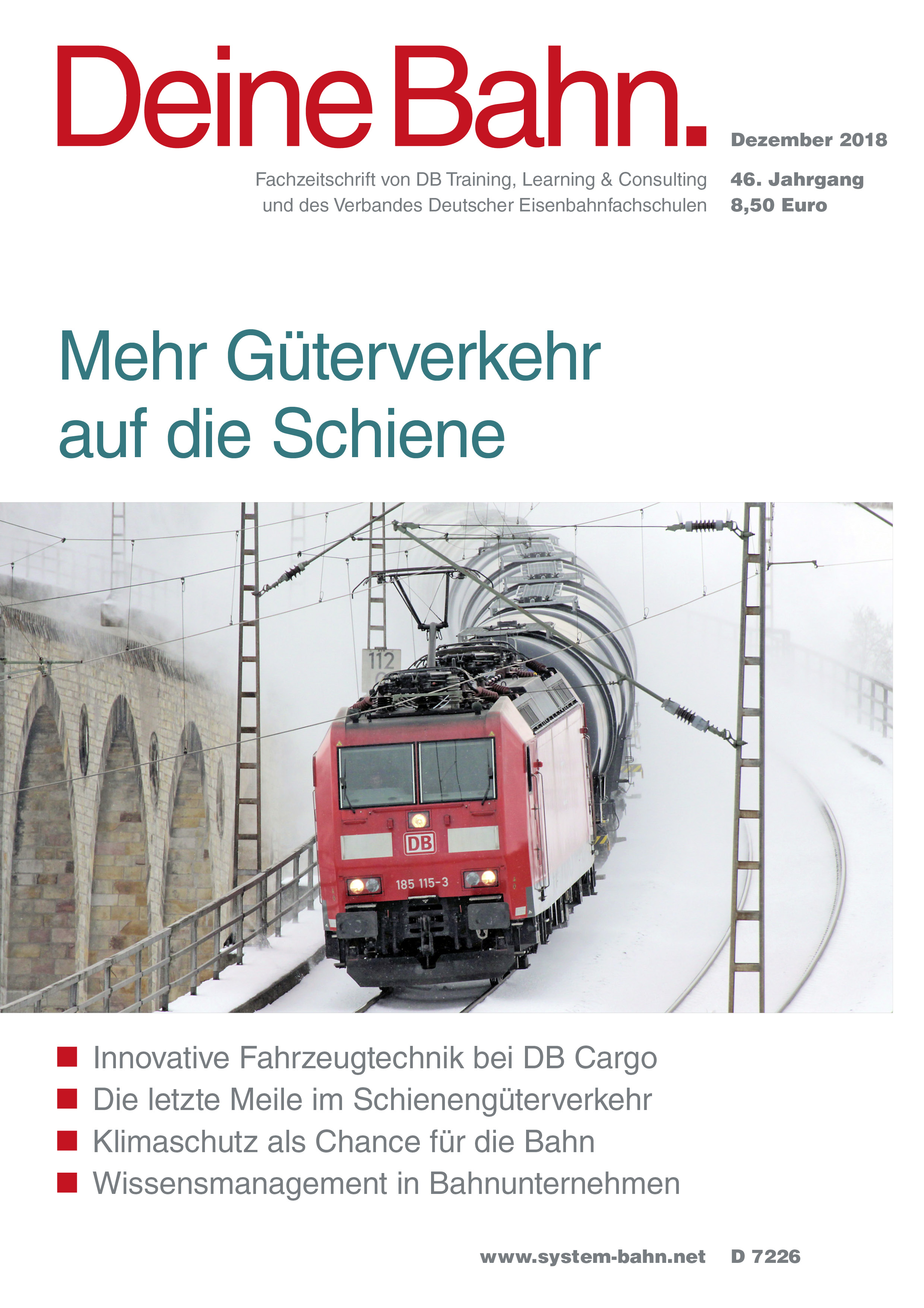 umschlagmotiv fachzeitschrift deine bahn_dezember 2018