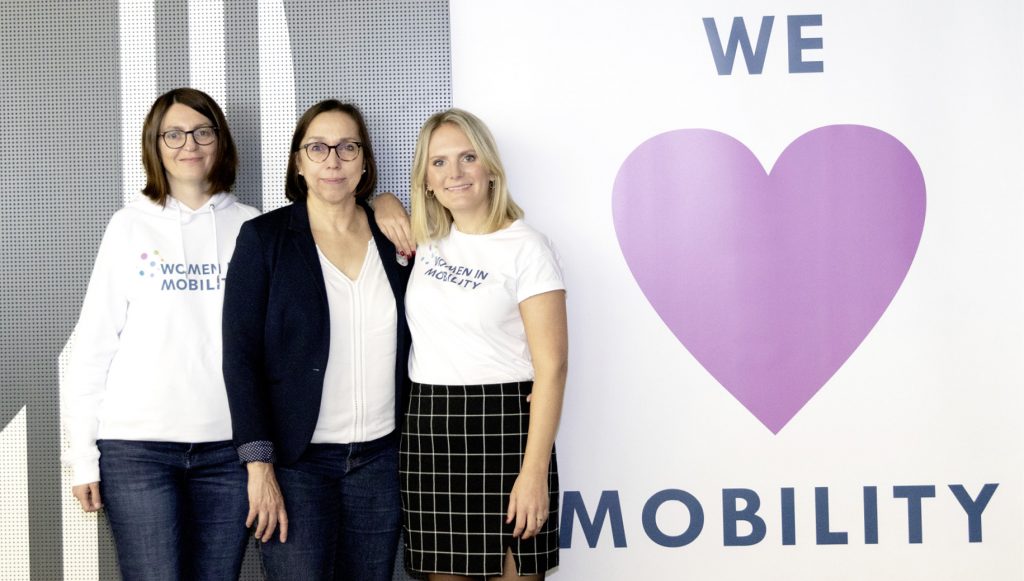 Anke Erpenbeck, Coco Heger-Mehnert und Sophia von Berg auf dem Women in Mobility Kongress 2019