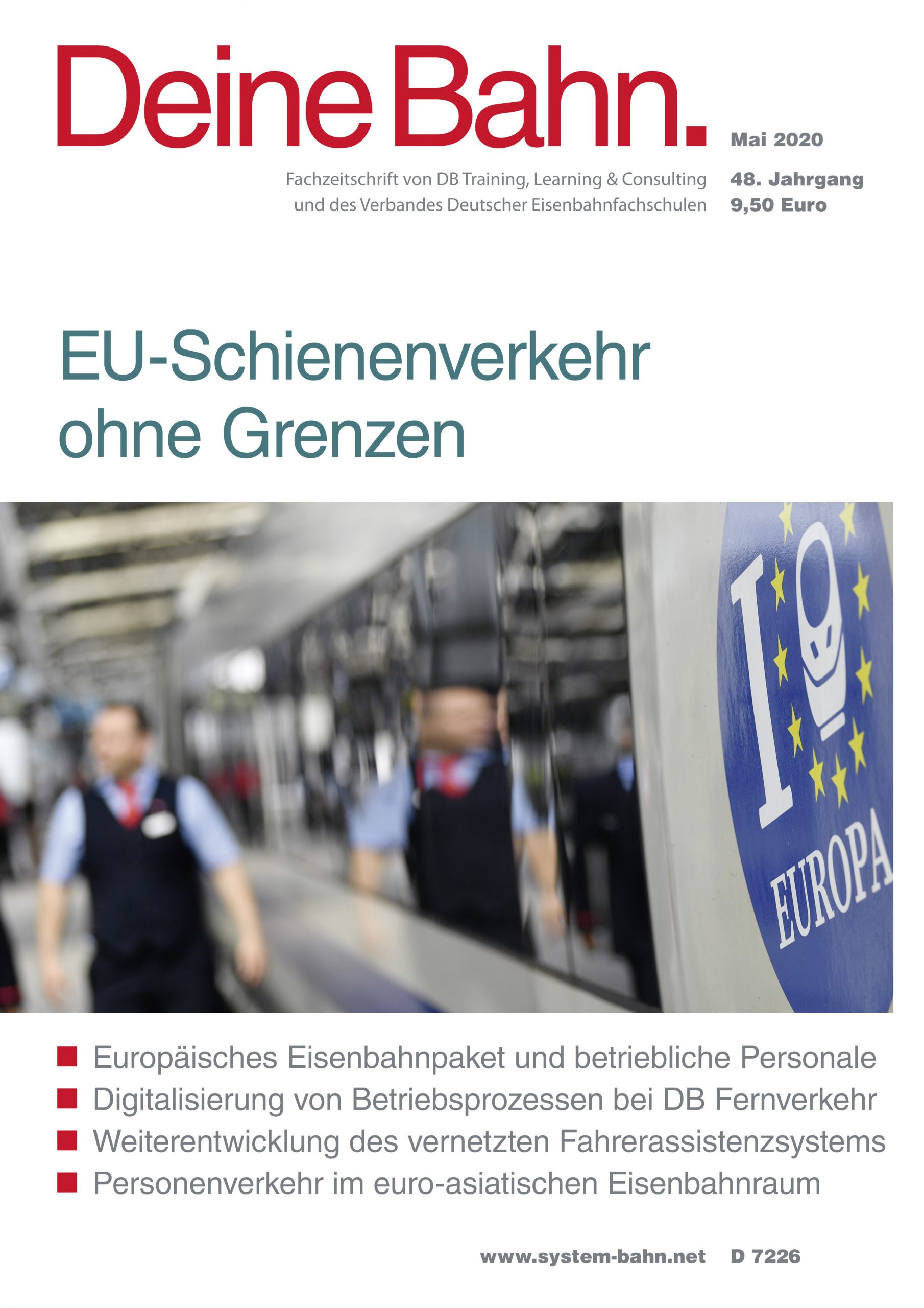 umschlagmotiv fachzeitschrift deine bahn Mai 2020