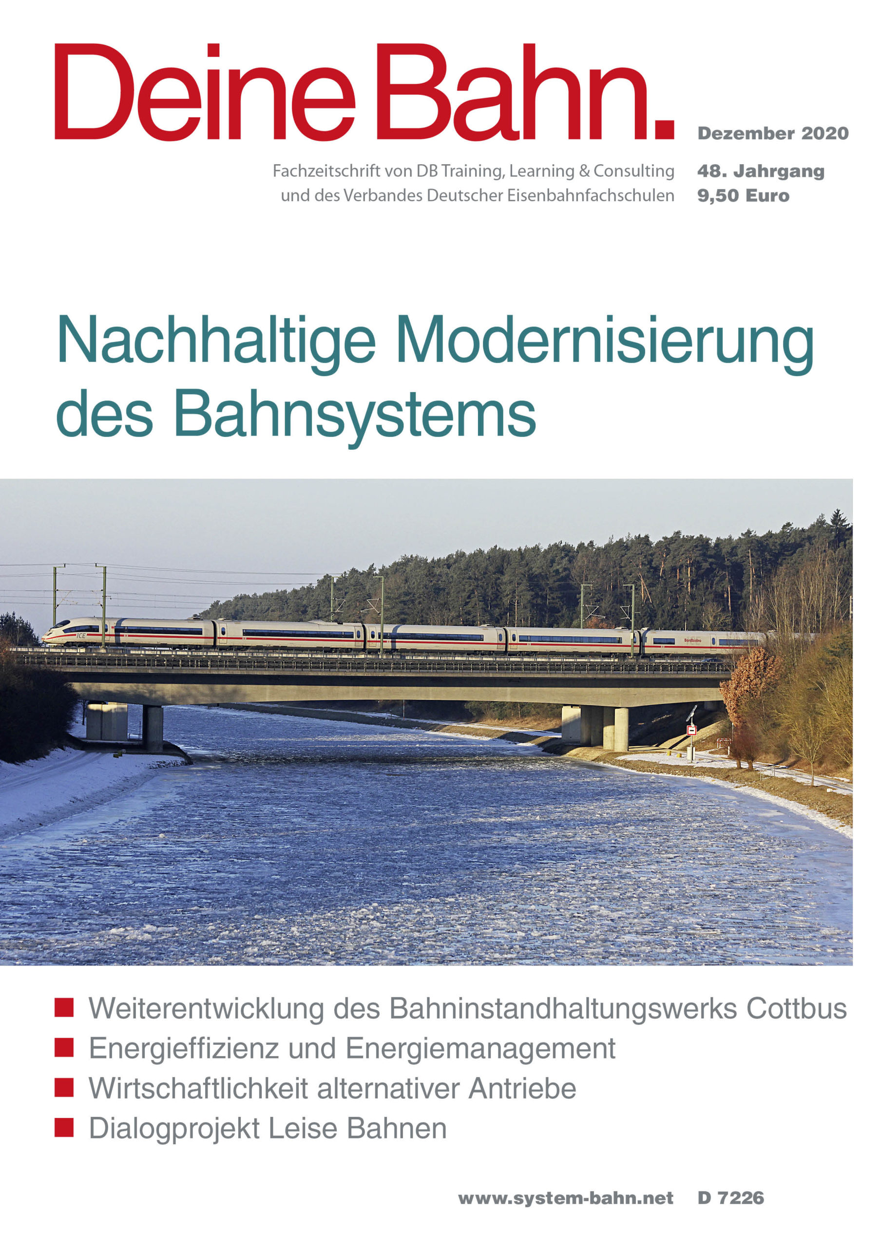 Umschlagmotiv Fachzeitschrift Deine Bahn Dezember 2020