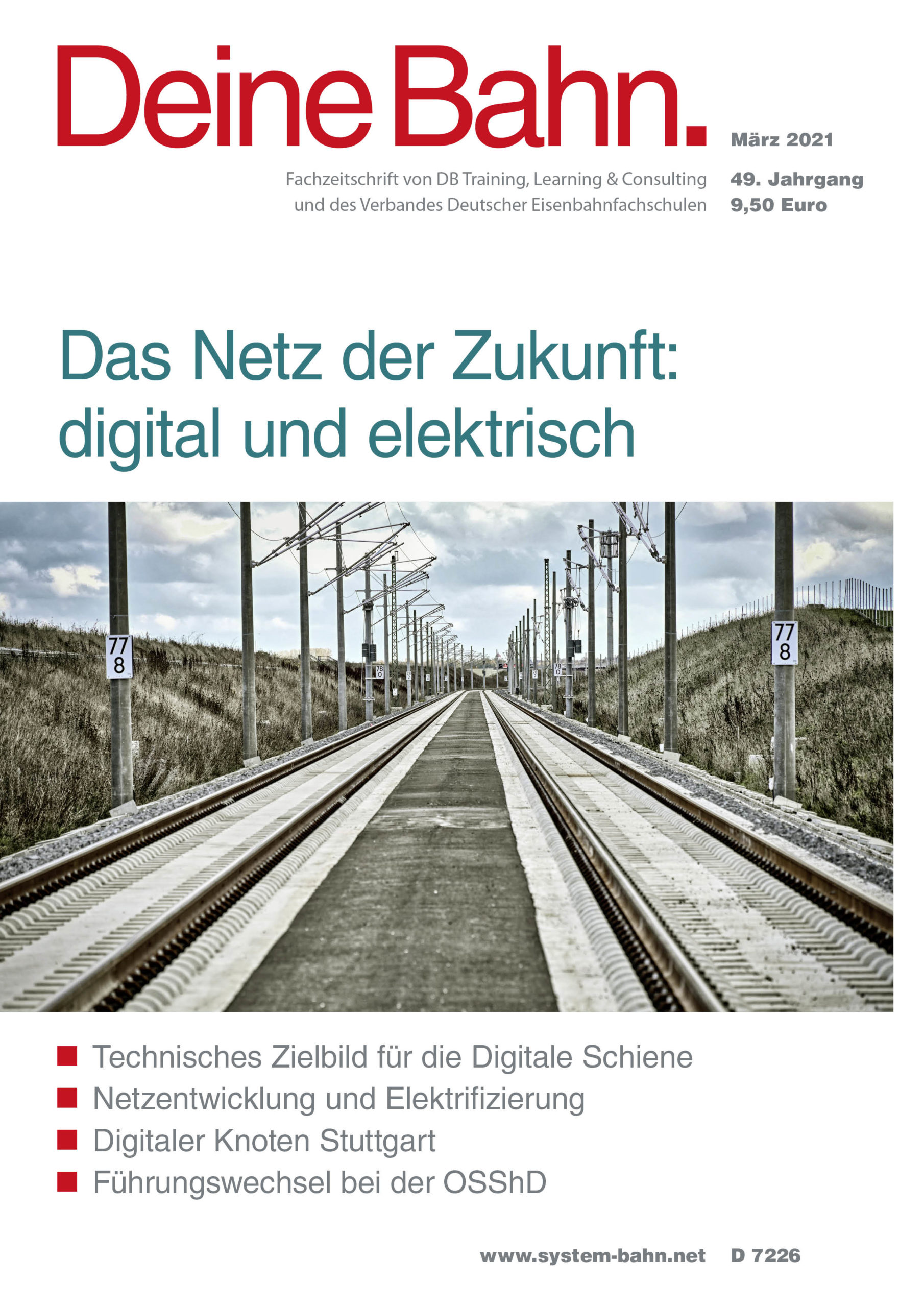 Umschlagmotiv Fachzeitschrift Deine Bahn März 2021