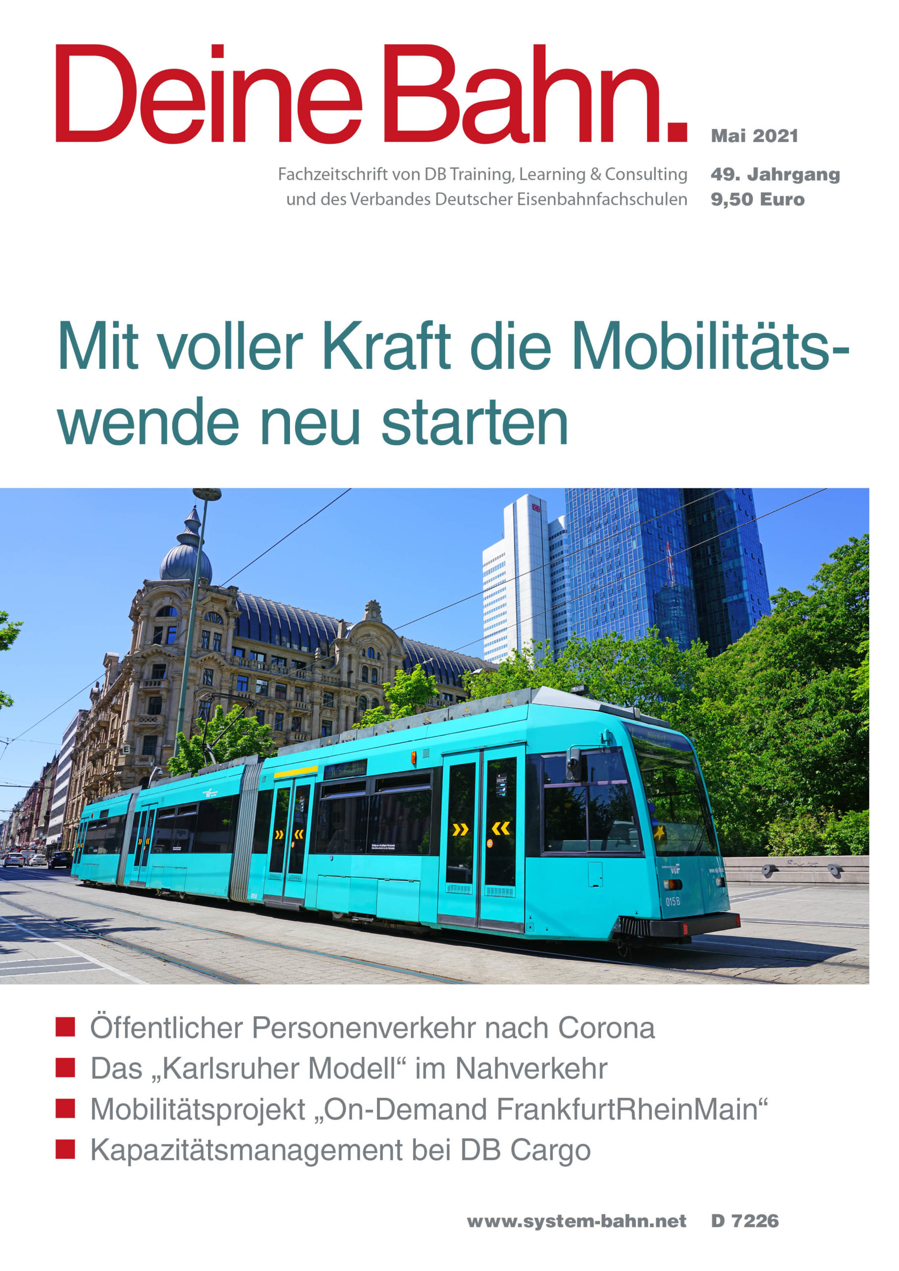 Umschlagmotiv Fachzeitschrift Deine Bahn Mai 2021
