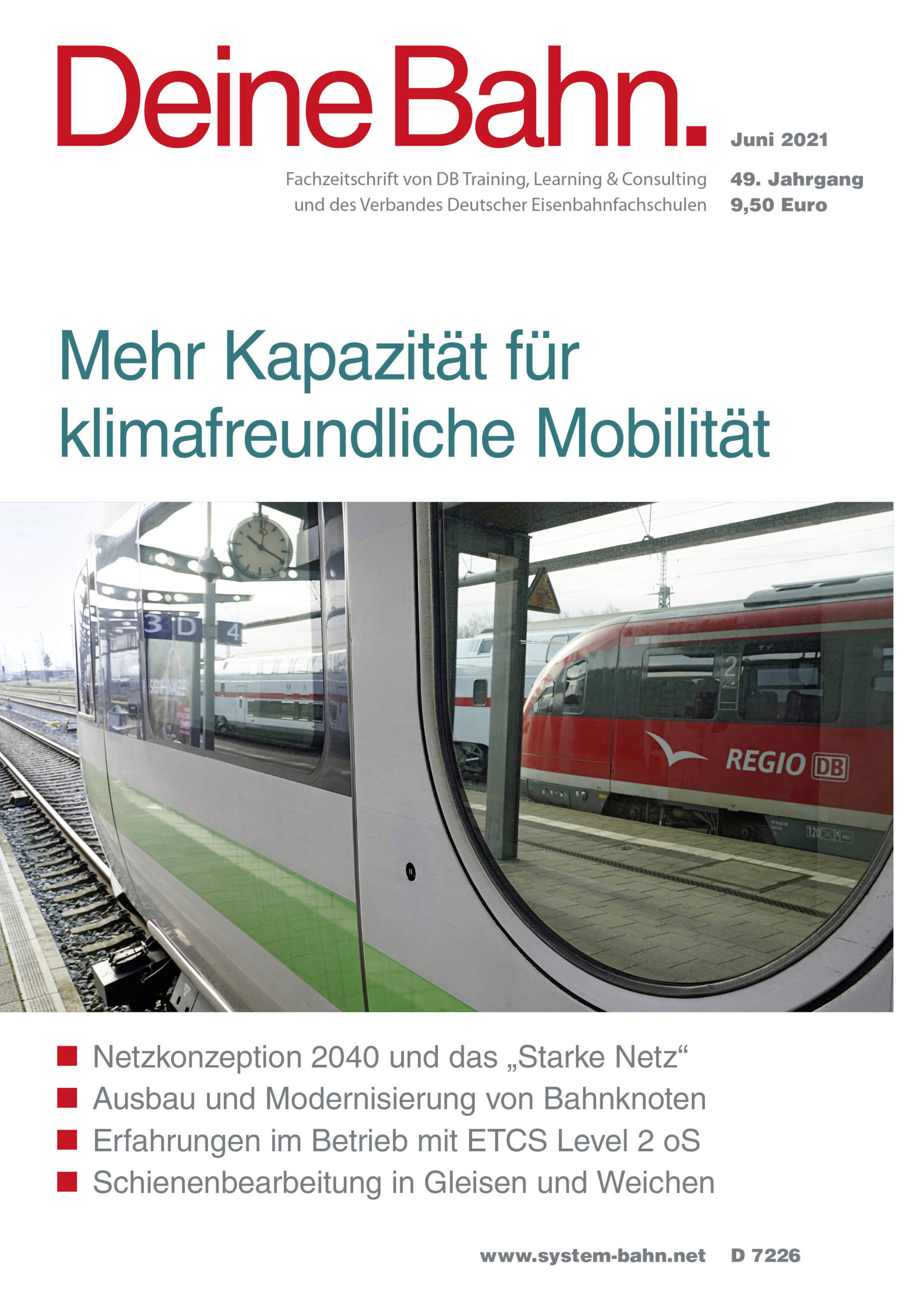 Umschlagmotiv Fachzeitschrift Deine Bahn Juni 2021