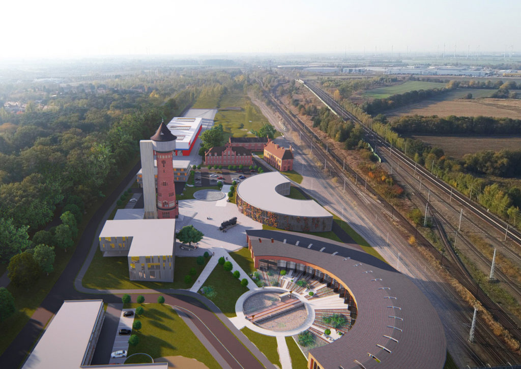 Luftbild der KozeptIdee für den neuen Campus