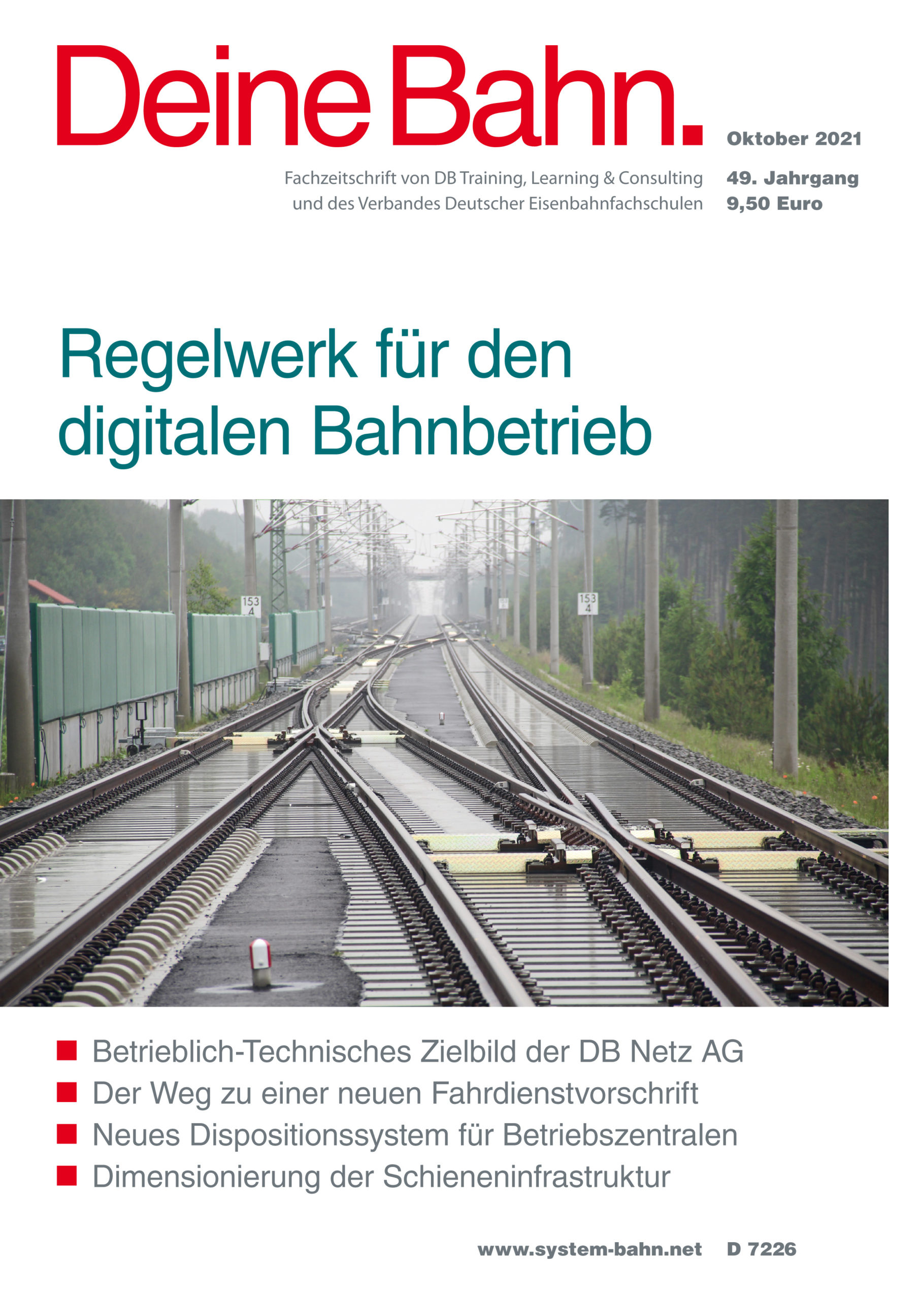 Umschlagmotiv Fachzeitschrift Deine Bahn Oktober 2021