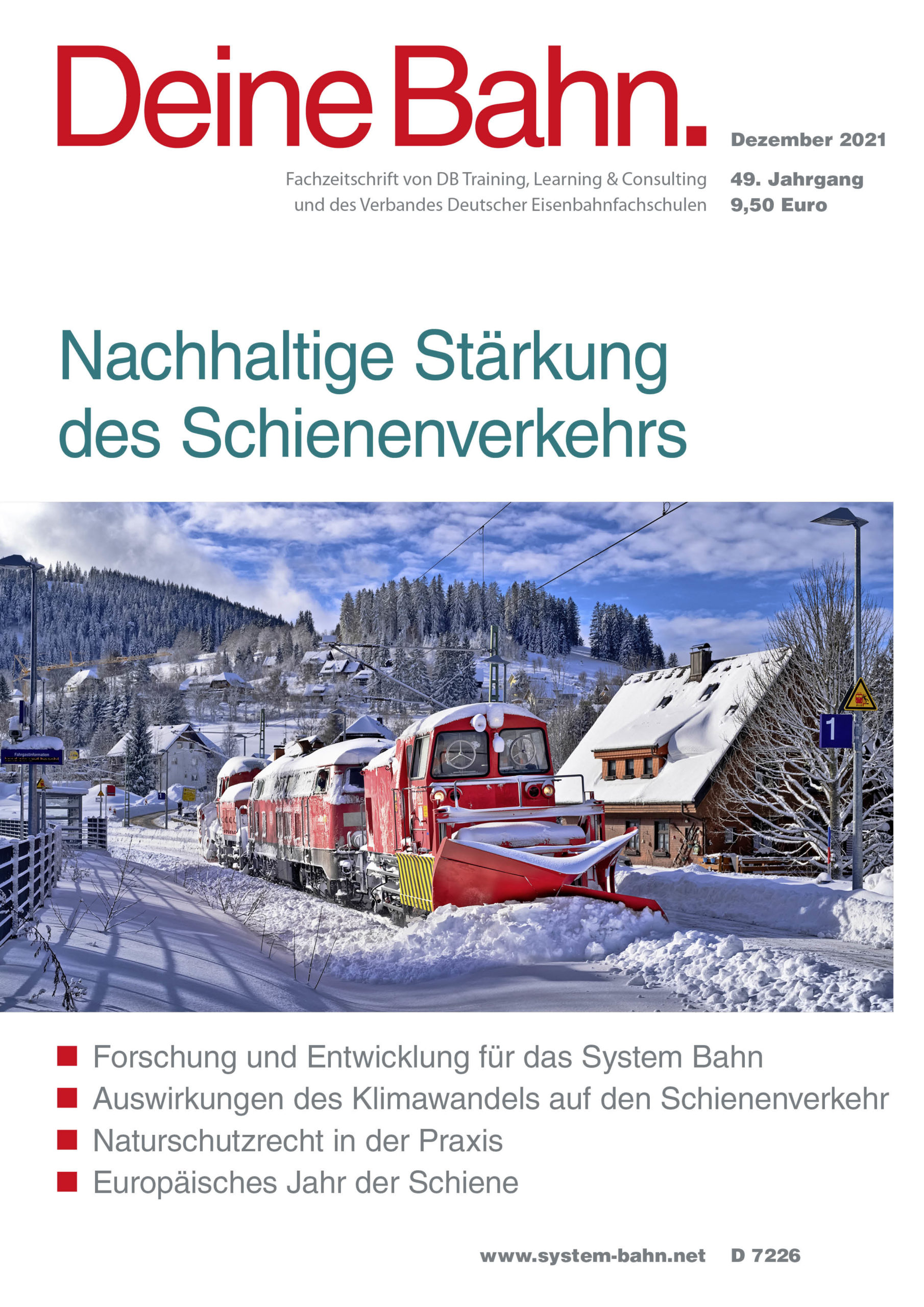 Umschlagmotiv Fachzeitschrift Deine Bahn Dezember 2021