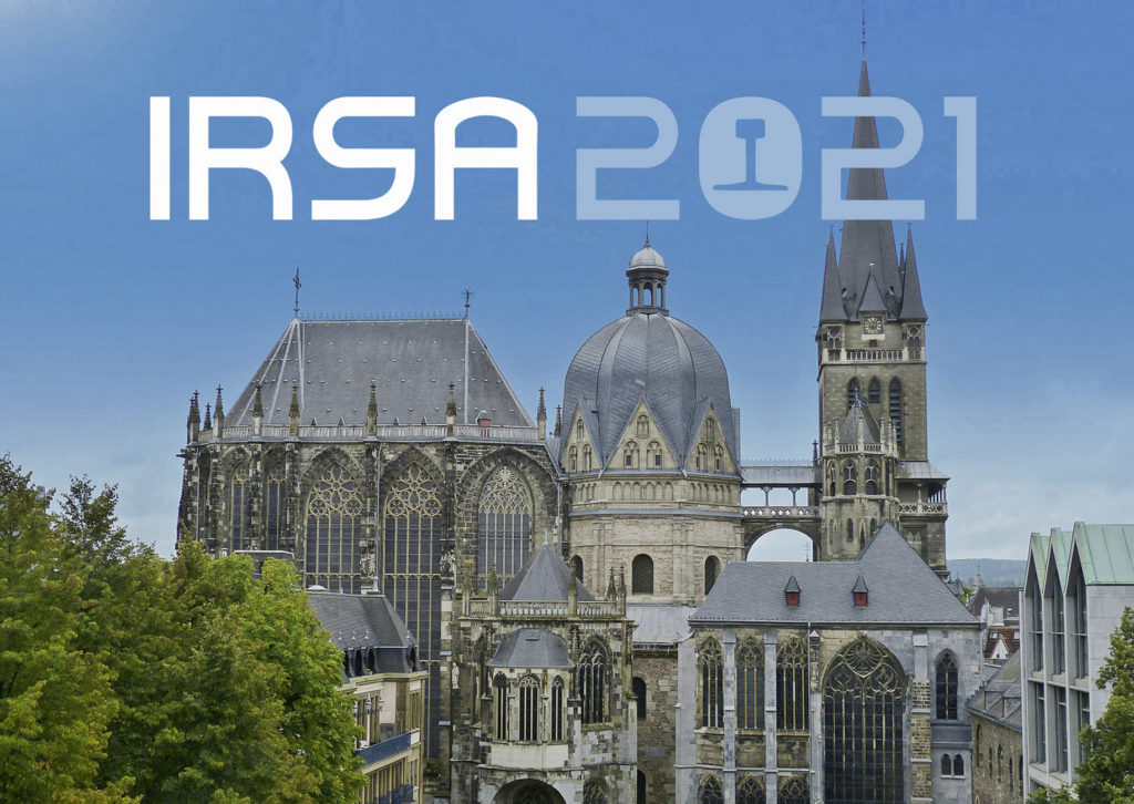 IRSA Logo vor Hintergrund Dom Aachen