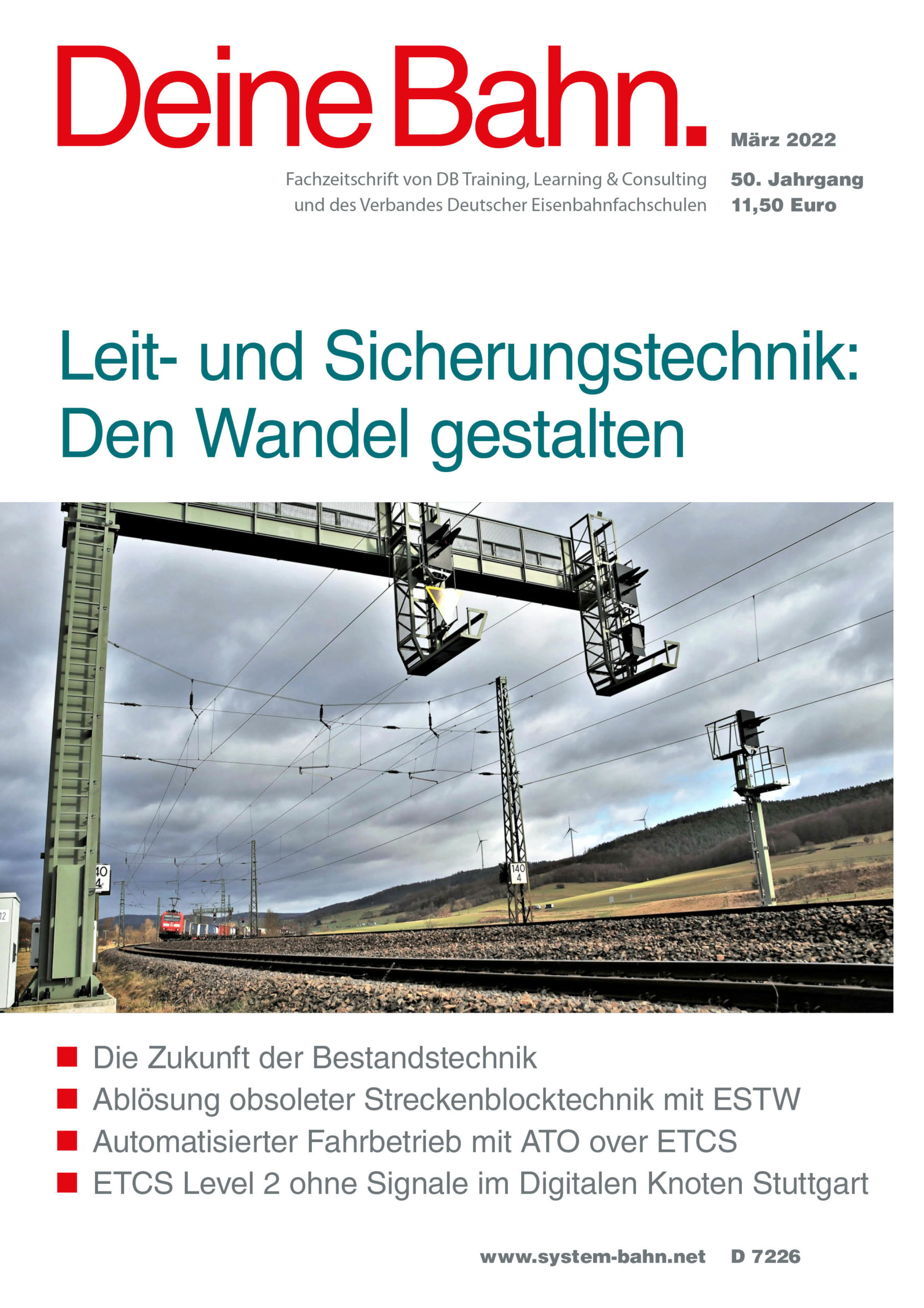 Umschlagmotiv Fachzeitschrift Deine Bahn März 2022
