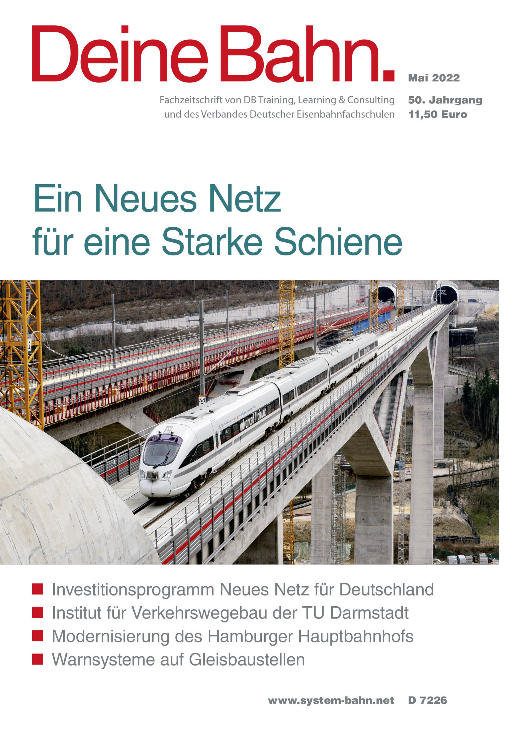 Umschlagmotiv Fachzeitschrift Deine Bahn Mai 2022