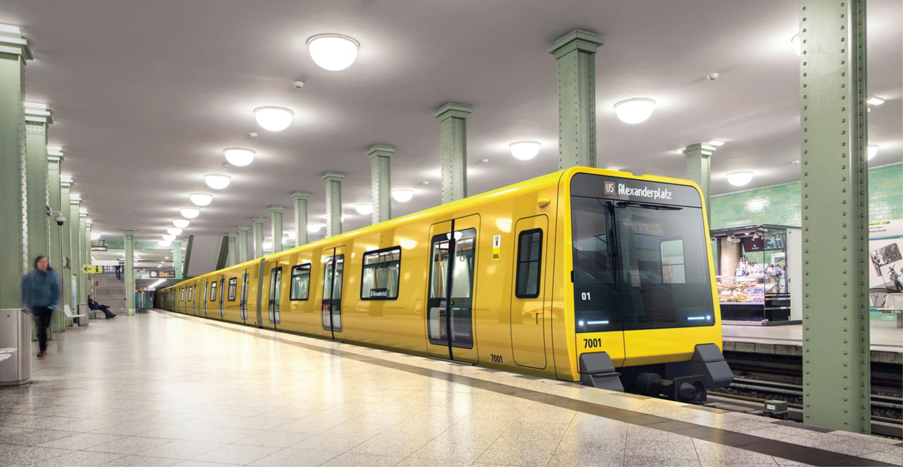 Die neuen Berliner U-Bahnen vom Typ Stadler J/JK ausgestattet mit modernsten Fahrgastinformationssystemen von Luminator