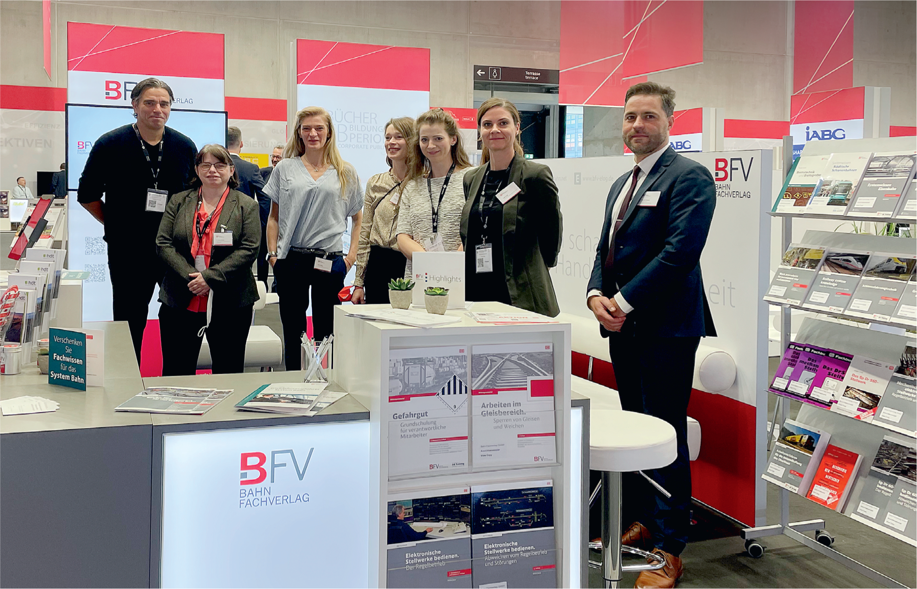 Bereit für die InnoTrans: Das BFV Messeteam am Stand im CityCube