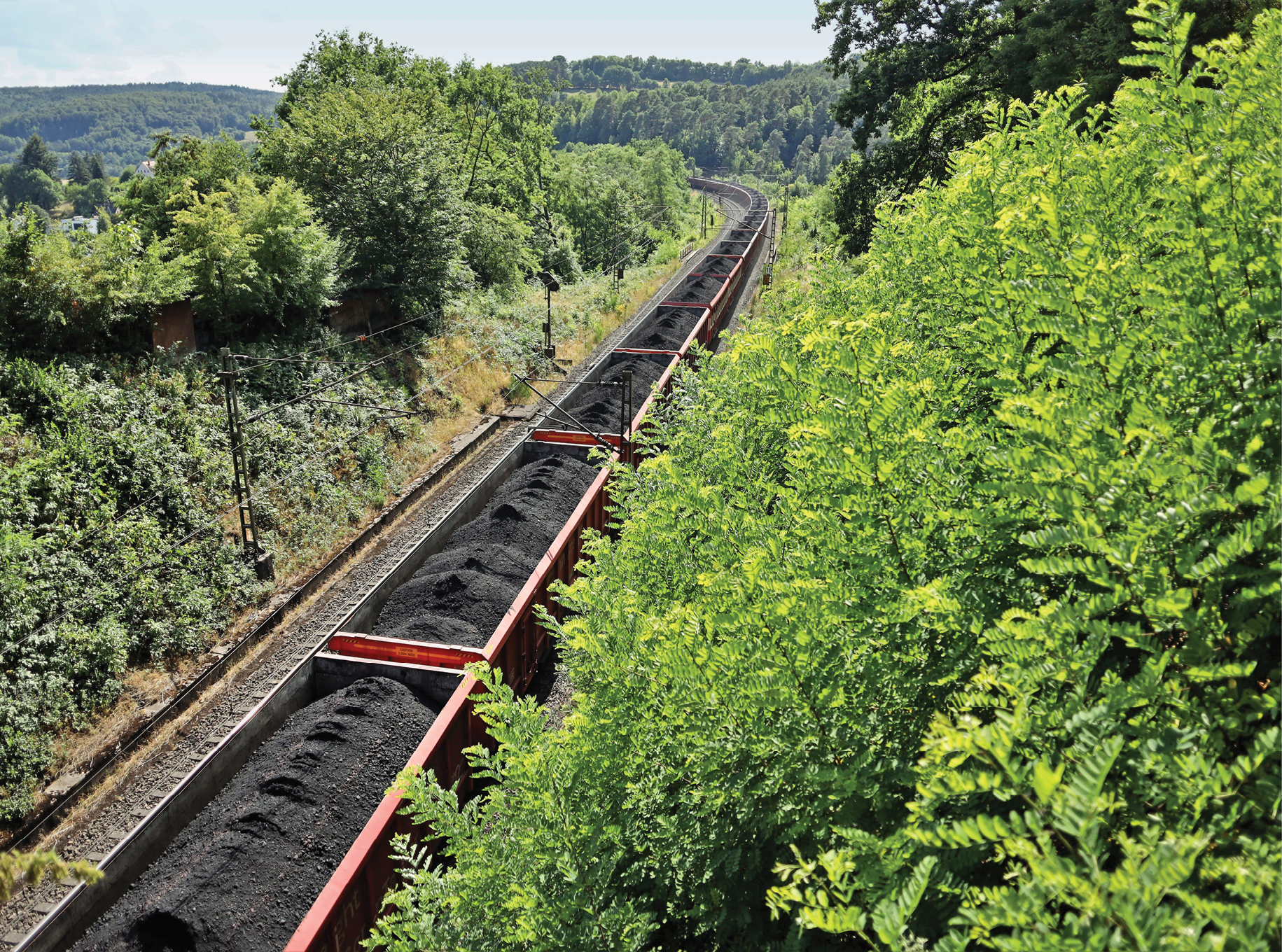 Bislang wurde überwiegend Kohle mit Vorrangzügen transportiert