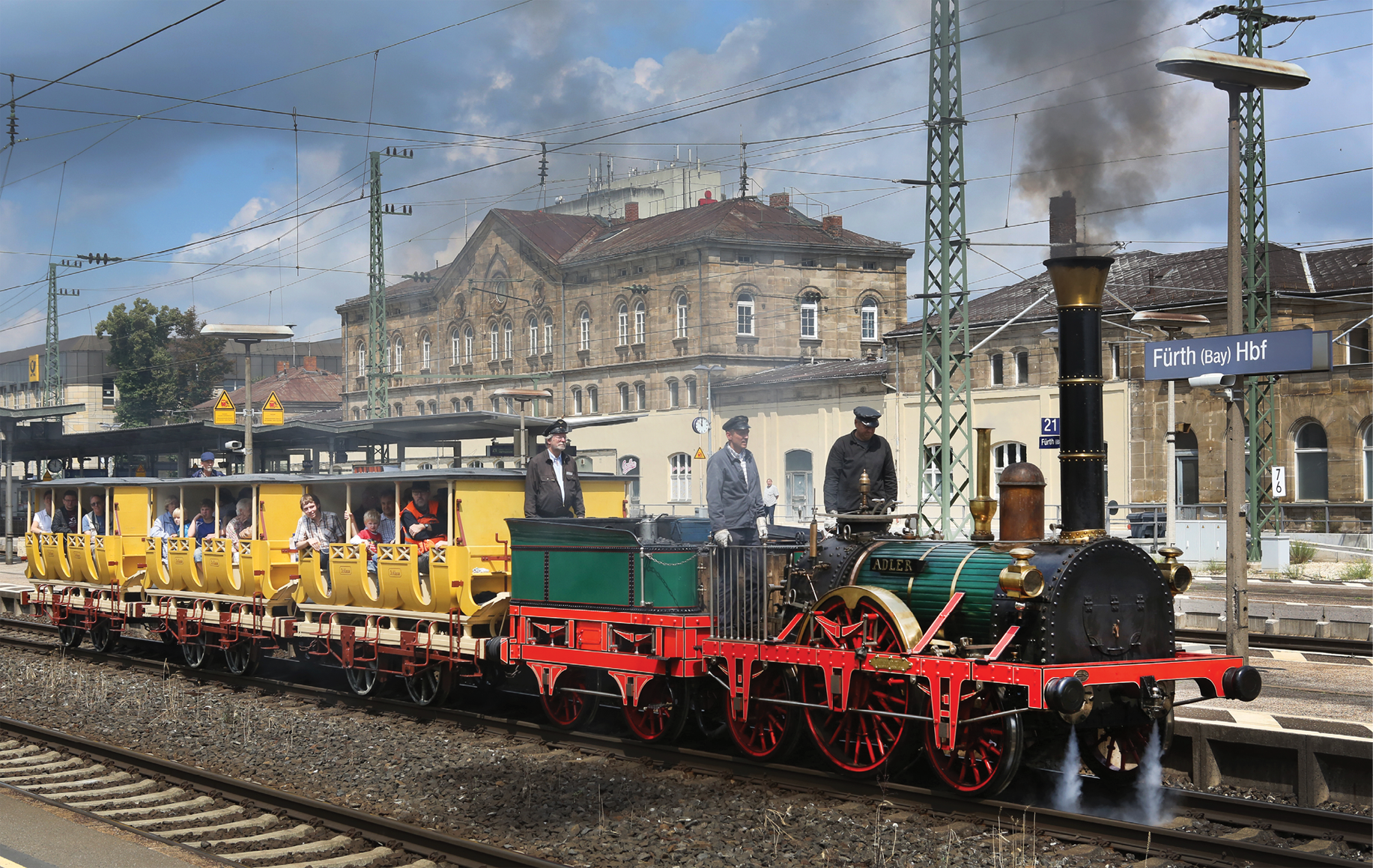 Nachbau der ersten deutschen Lokomotive Adler 2014 in Fürth