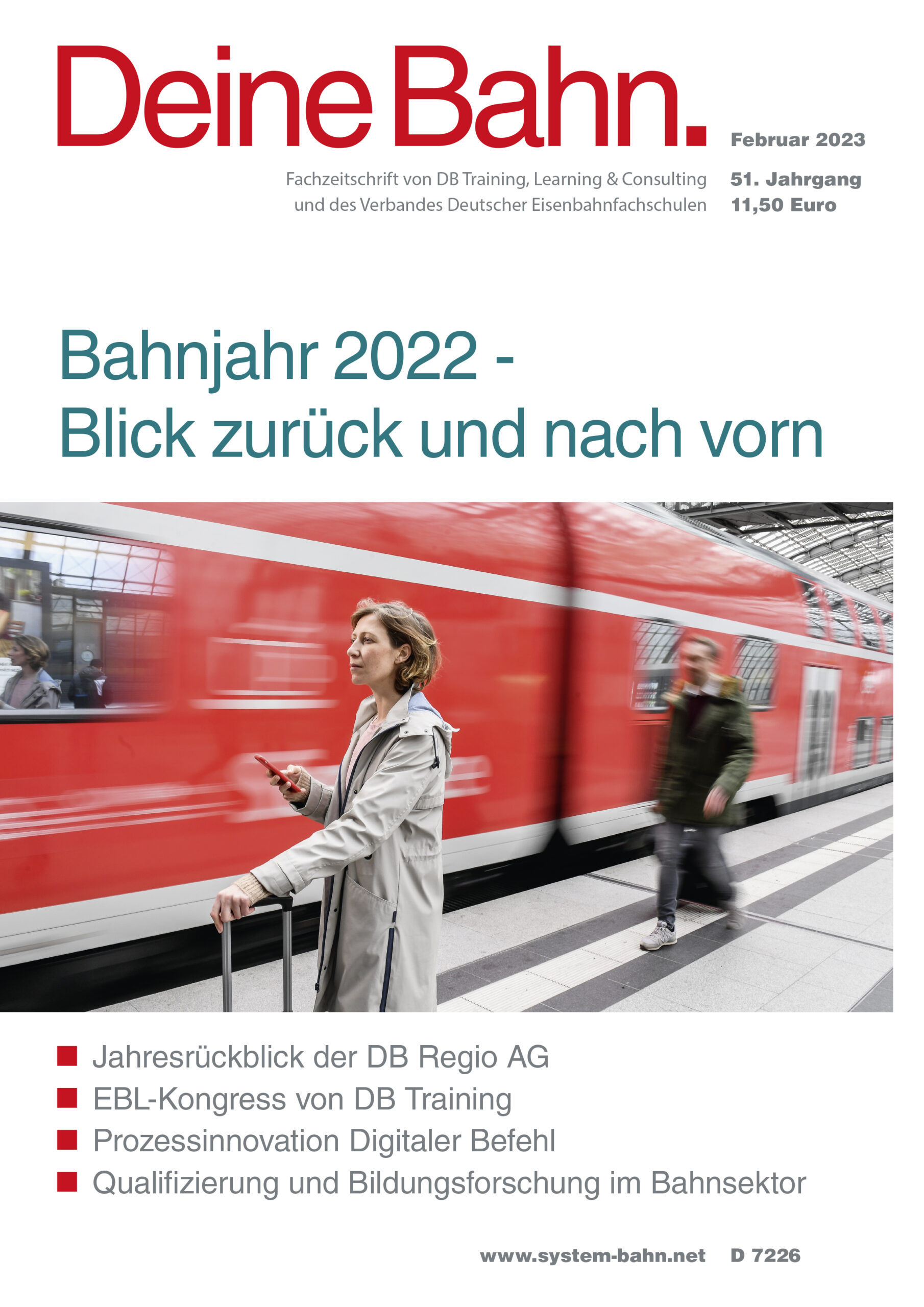 Umschlagmotiv Fachzeitschrift Deine Bahn Februar 2023