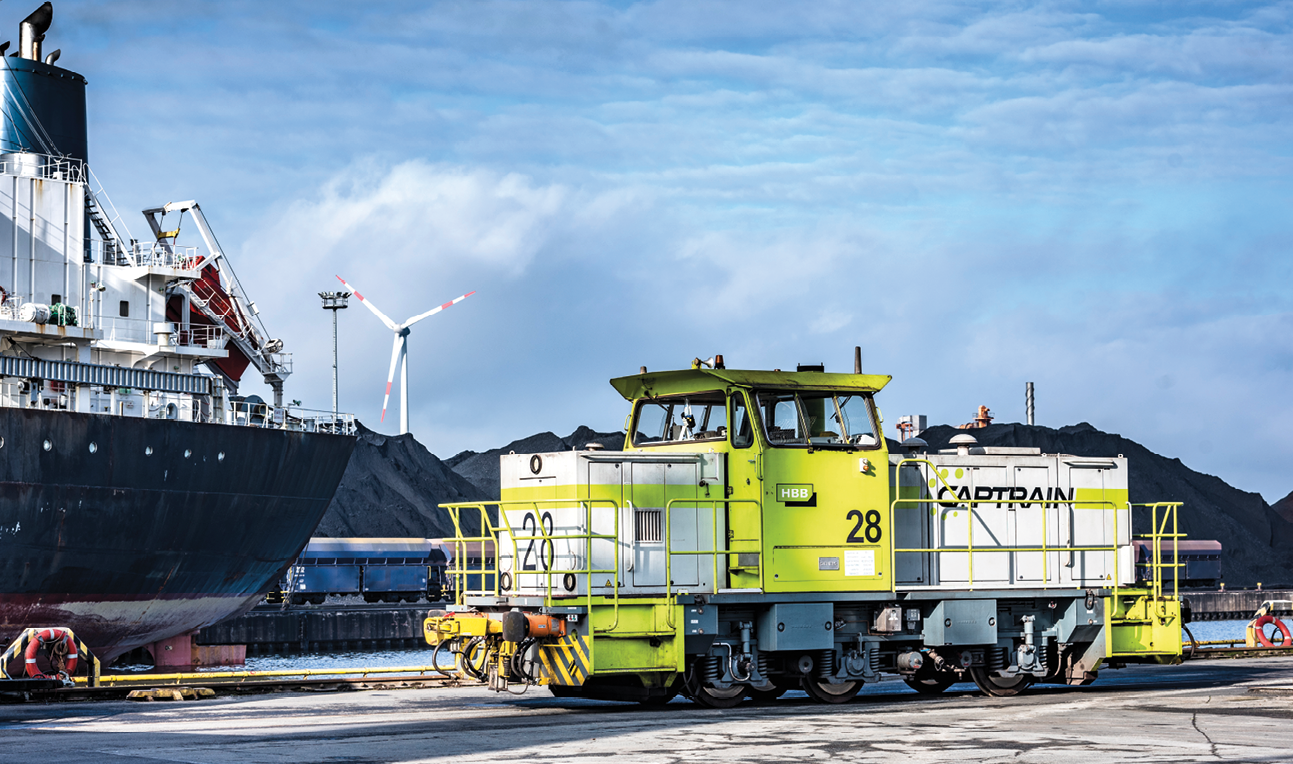 In Seehäfen wie hier in Bremen bedient Captrain die Letzte Meile