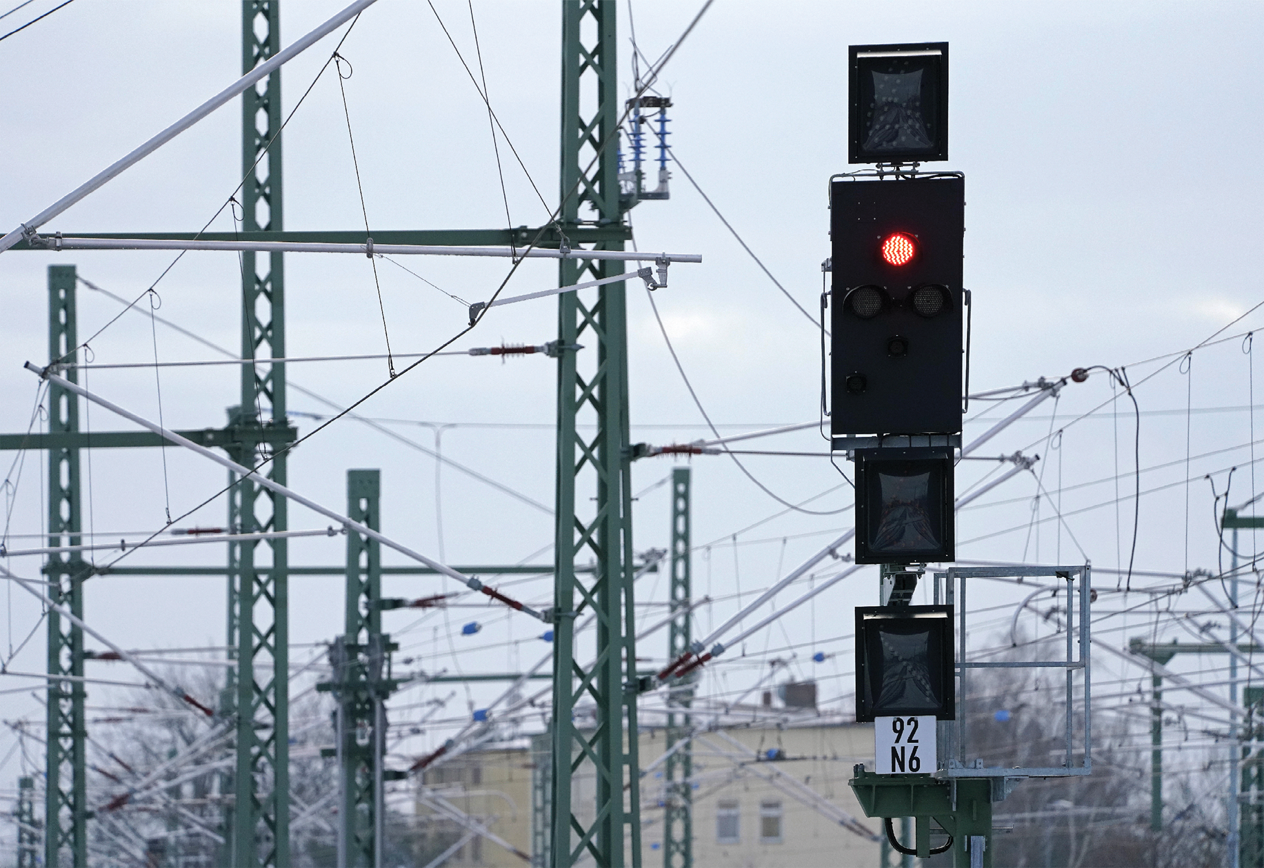 Signal Hp 0 in Halle/Saale