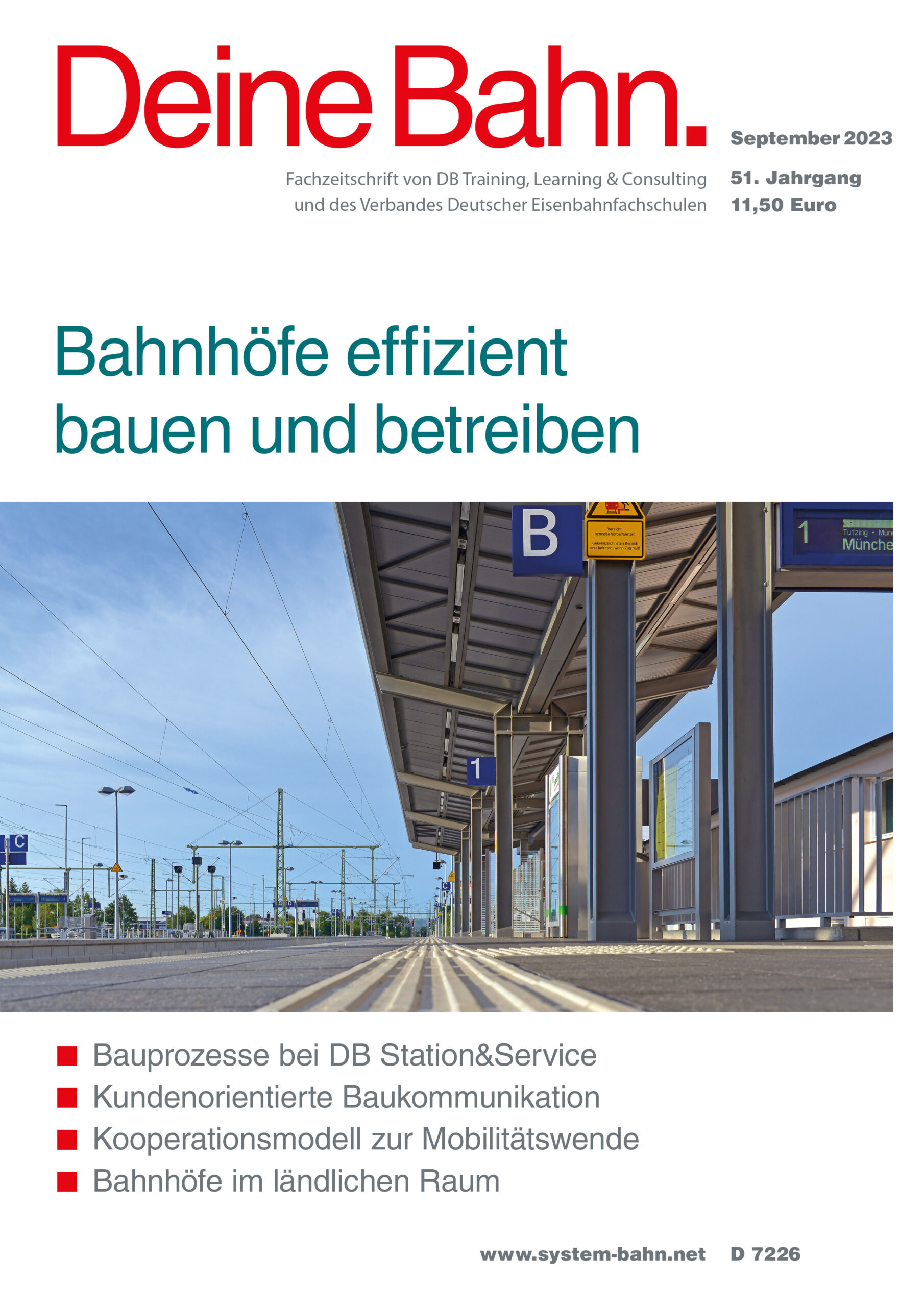 Umschlagmotiv Fachzeitschrift Deine Bahn September 2023