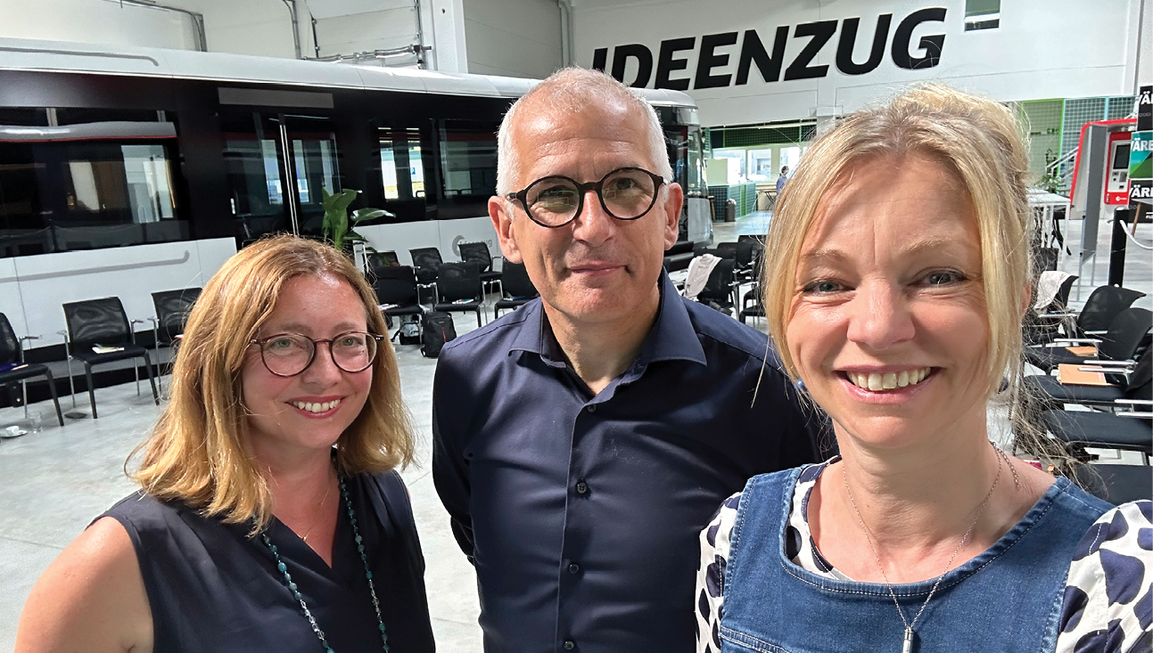 v.l.: Britta Blahnik (FbdB), Sven Hantel (Mentor und Coach), Katja Kühne (FbdB)