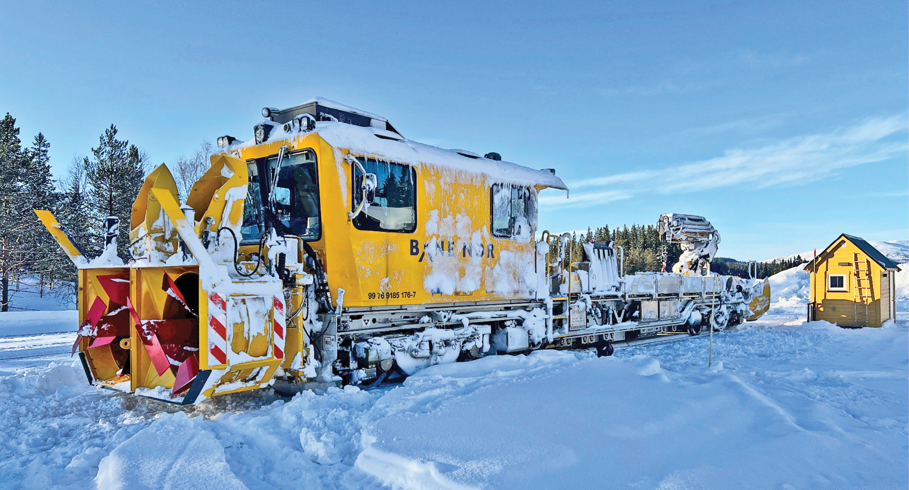 Gleisarbeitsfahrzeug MPV Ventus im Einsatz in Norwegen