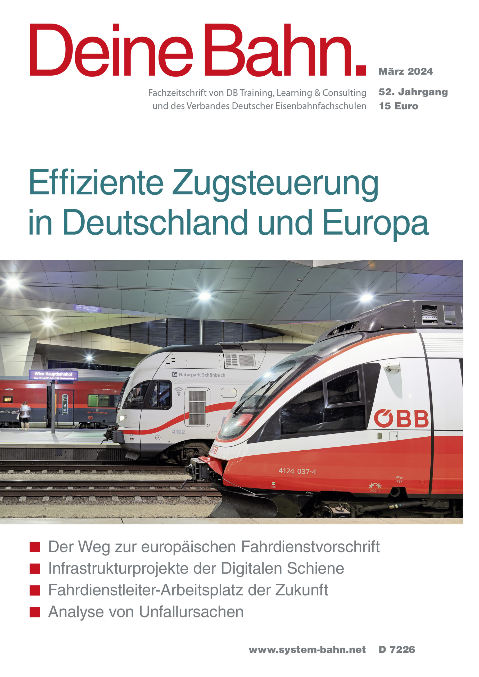 Umschlagmotiv Fachzeitschrift Deine Bahn März 2024