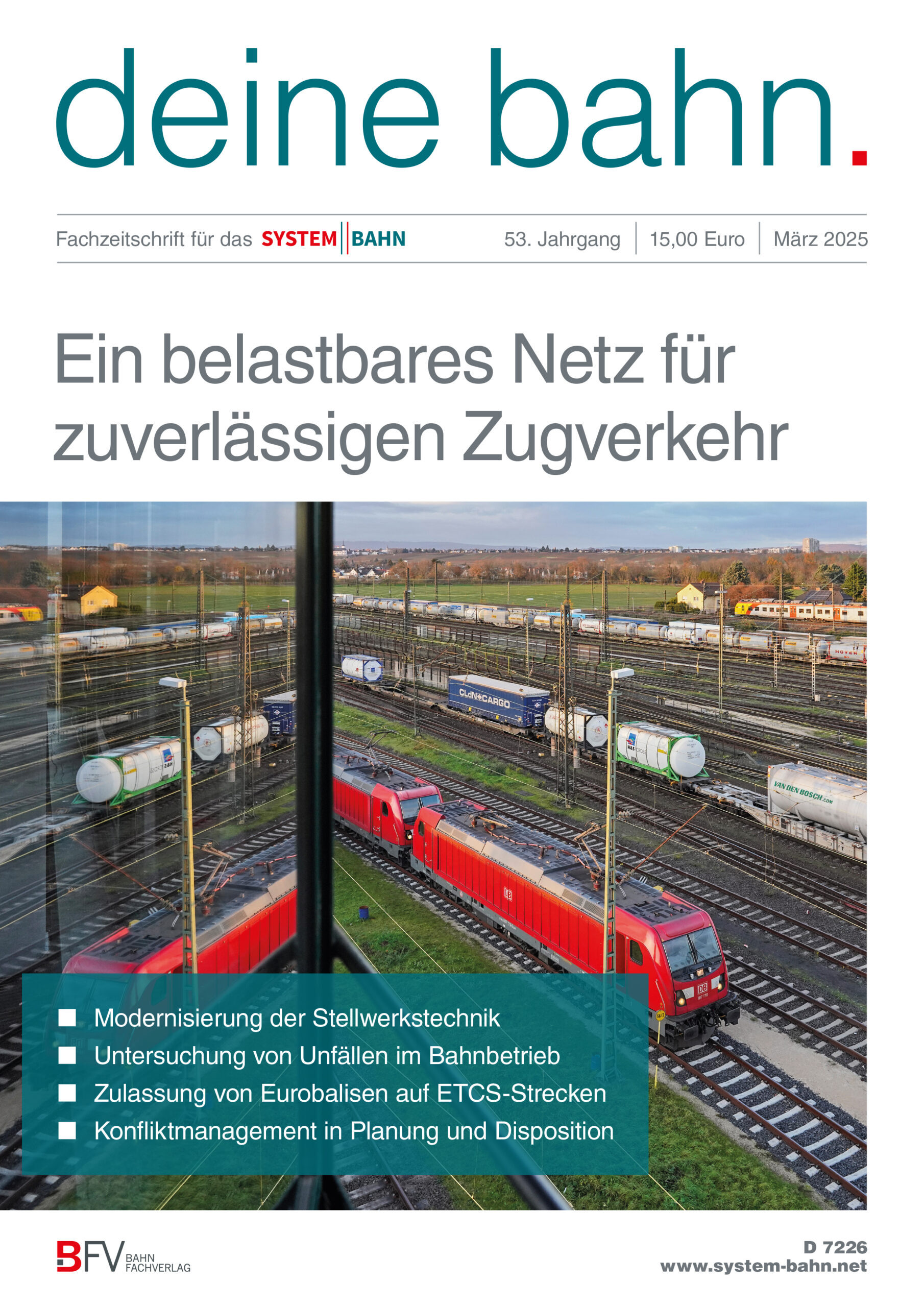 Umschlagmotiv Fachzeitschrift Deine Bahn März 2025