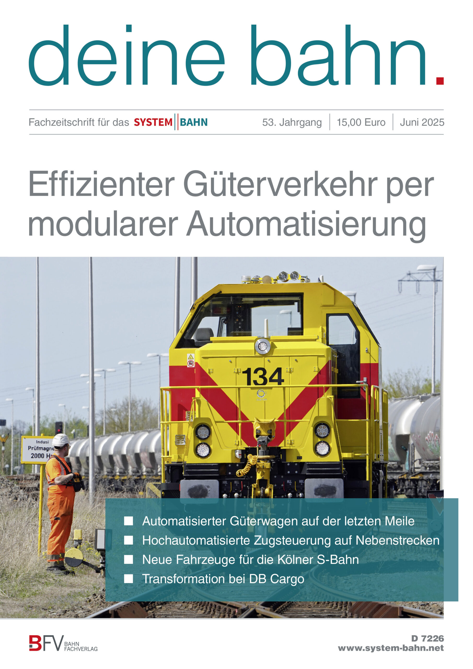 Umschlagmotiv Fachzeitschrift Deine Bahn Juni 2025