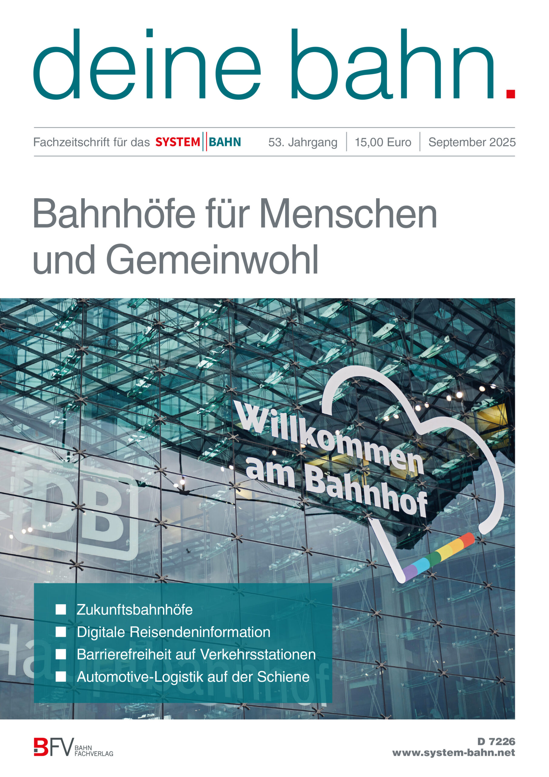 Umschlagmotiv Fachzeitschrift Deine Bahn September 2025