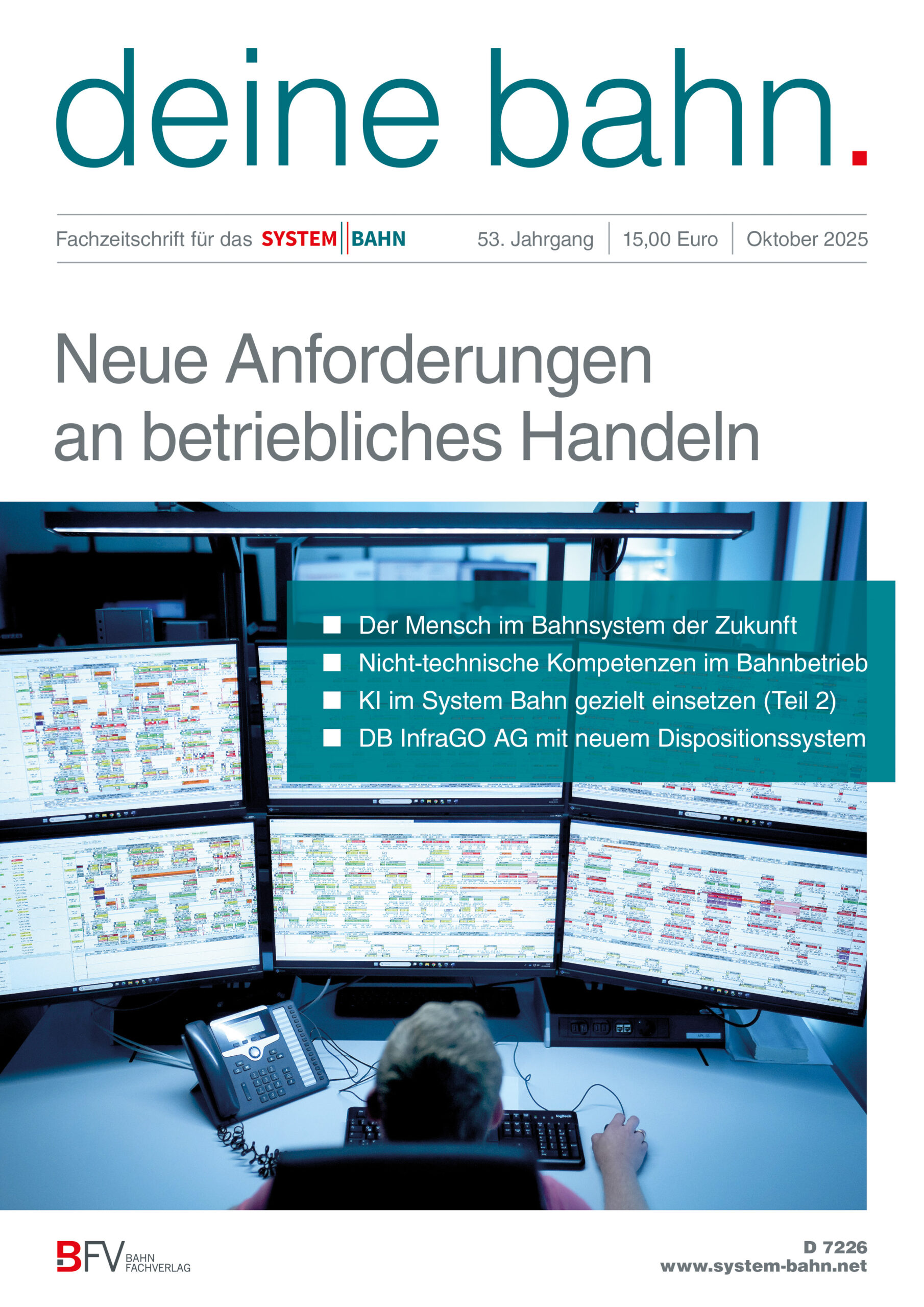 Umschlagmotiv Fachzeitschrift Deine Bahn Oktober 2025