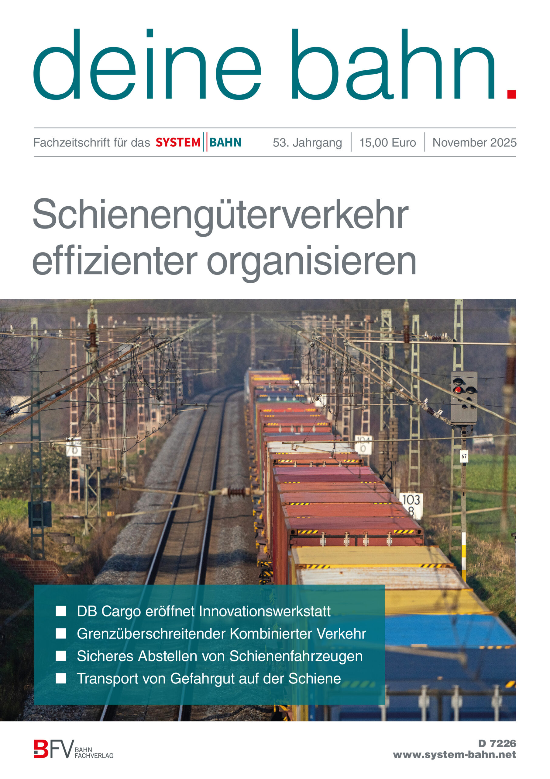 Umschlagmotiv Fachzeitschrift Deine Bahn November 2025