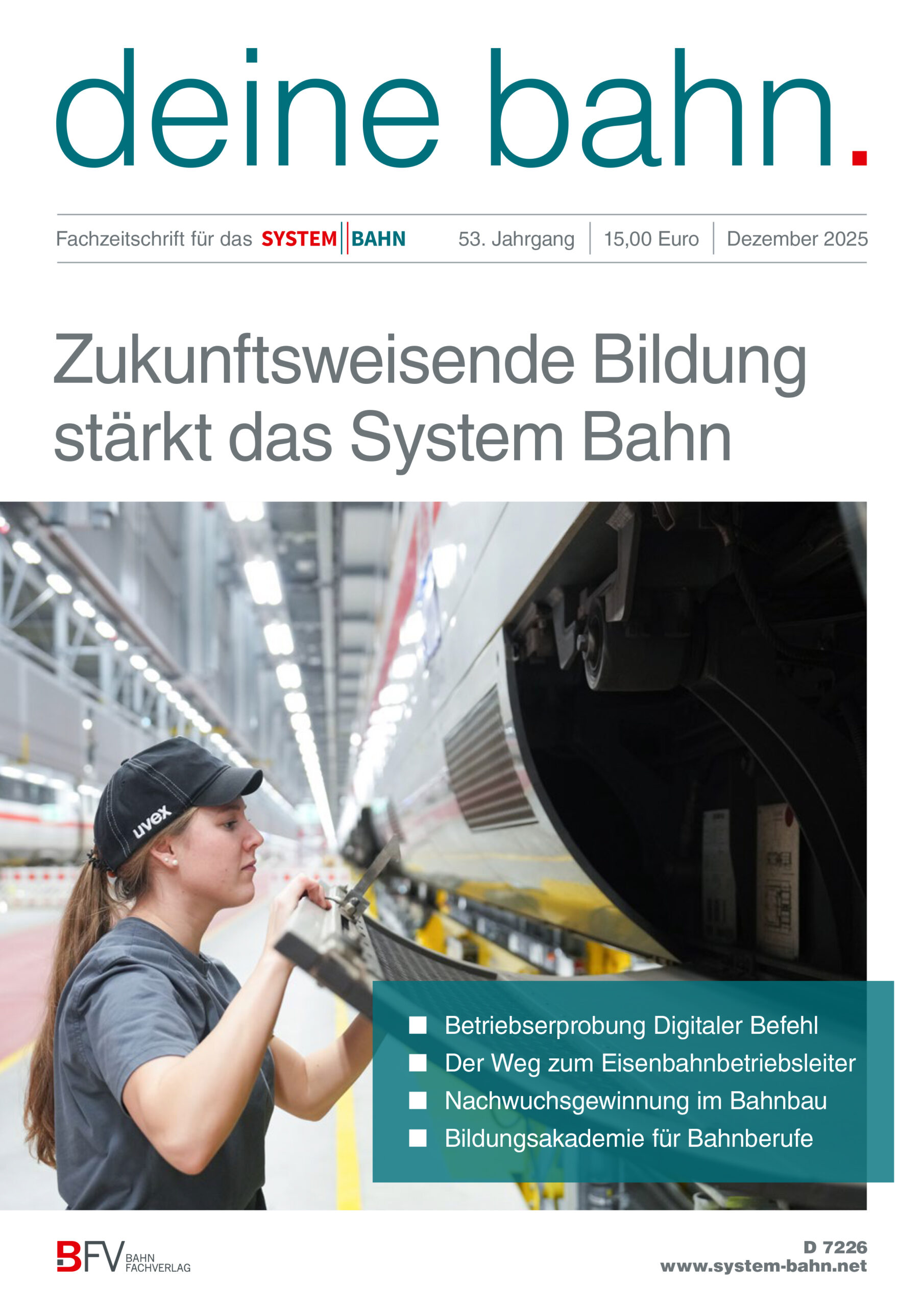 Umschlagmotiv Fachzeitschrift Deine Bahn Dezember 2025