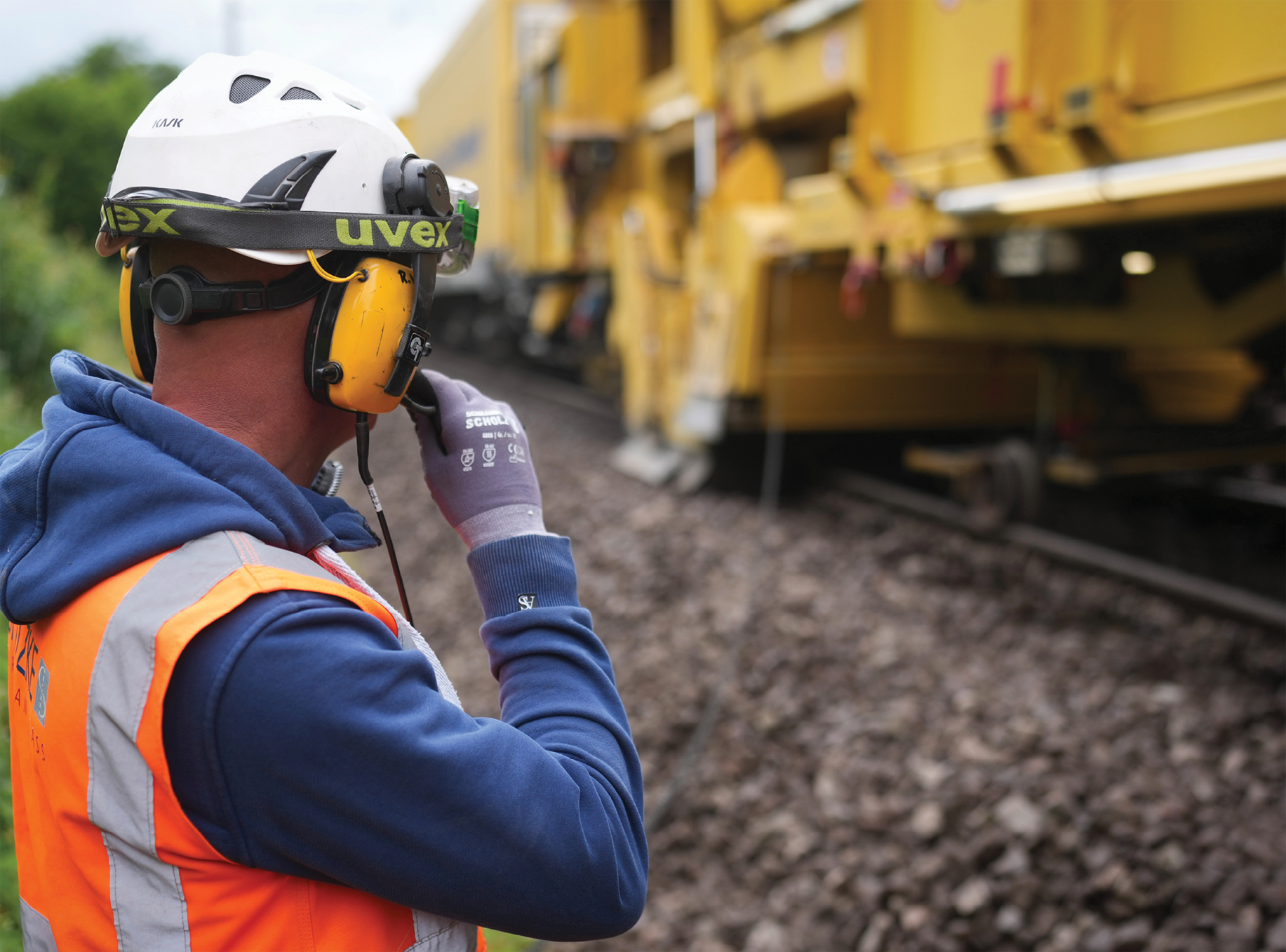 Bettungsreinigungsmaschine von SPITZKE im Einsatz bei der Generalsanierung Hamburg–Berlin