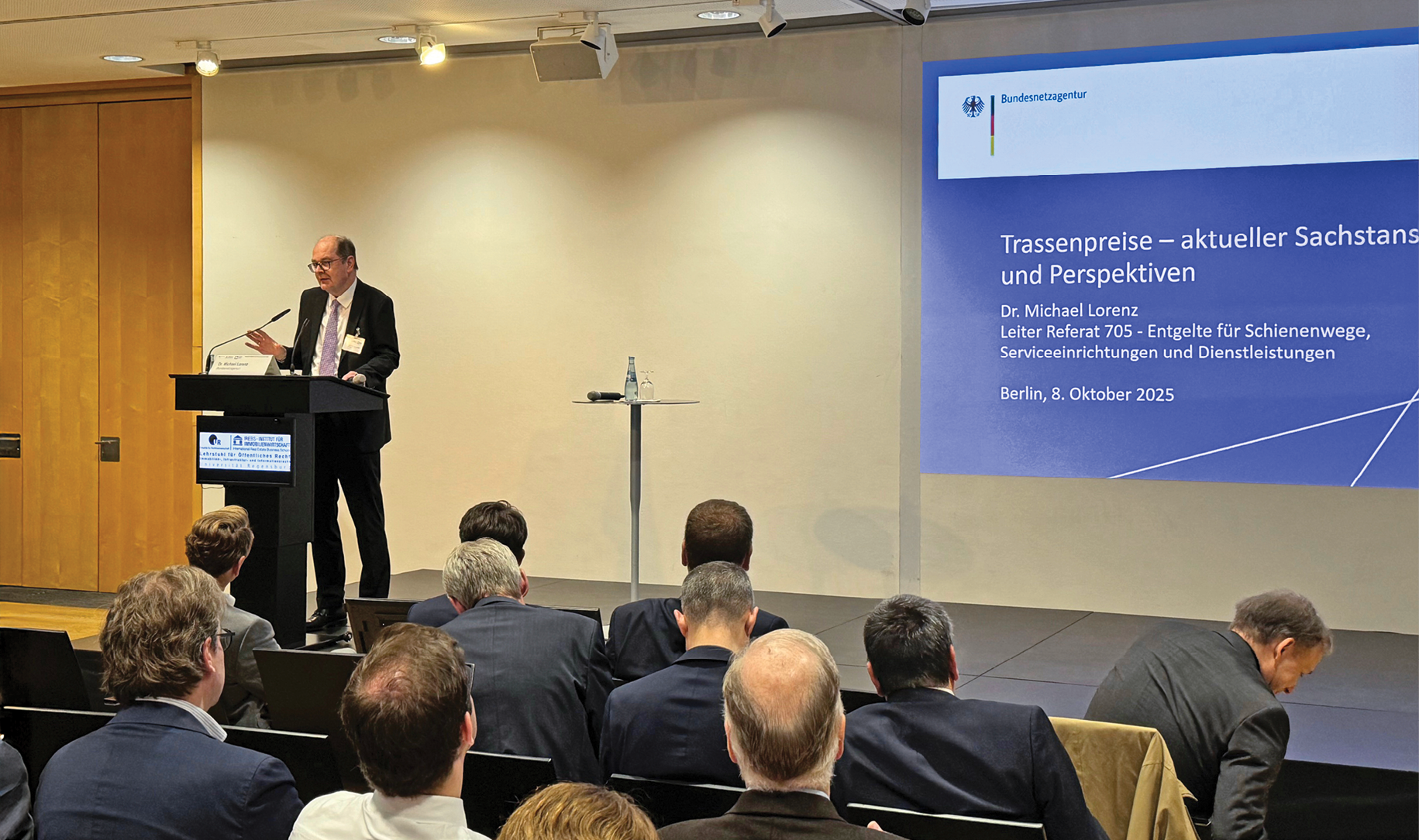 Gastgeber Prof. Dr. Karsten Otte (Bundesnetzagentur) ordnete die Vortr&auml;ge in den juristischen Kontext ein und moderierte die Diskussionen