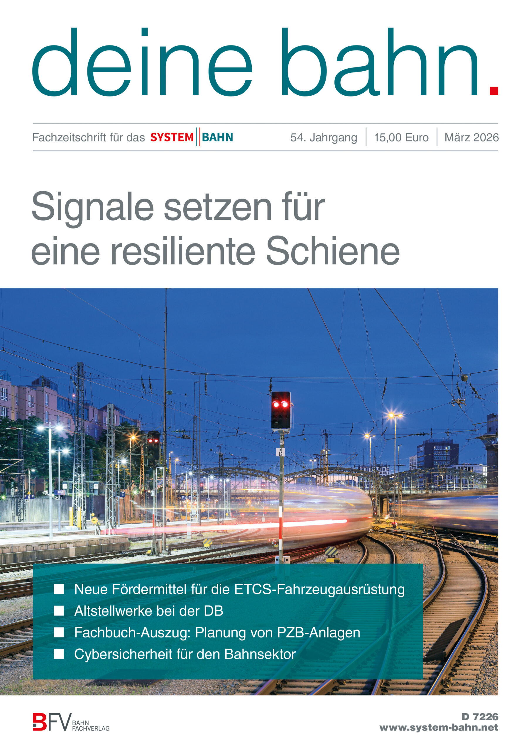 Umschlagmotiv Fachzeitschrift Deine Bahn März 2026