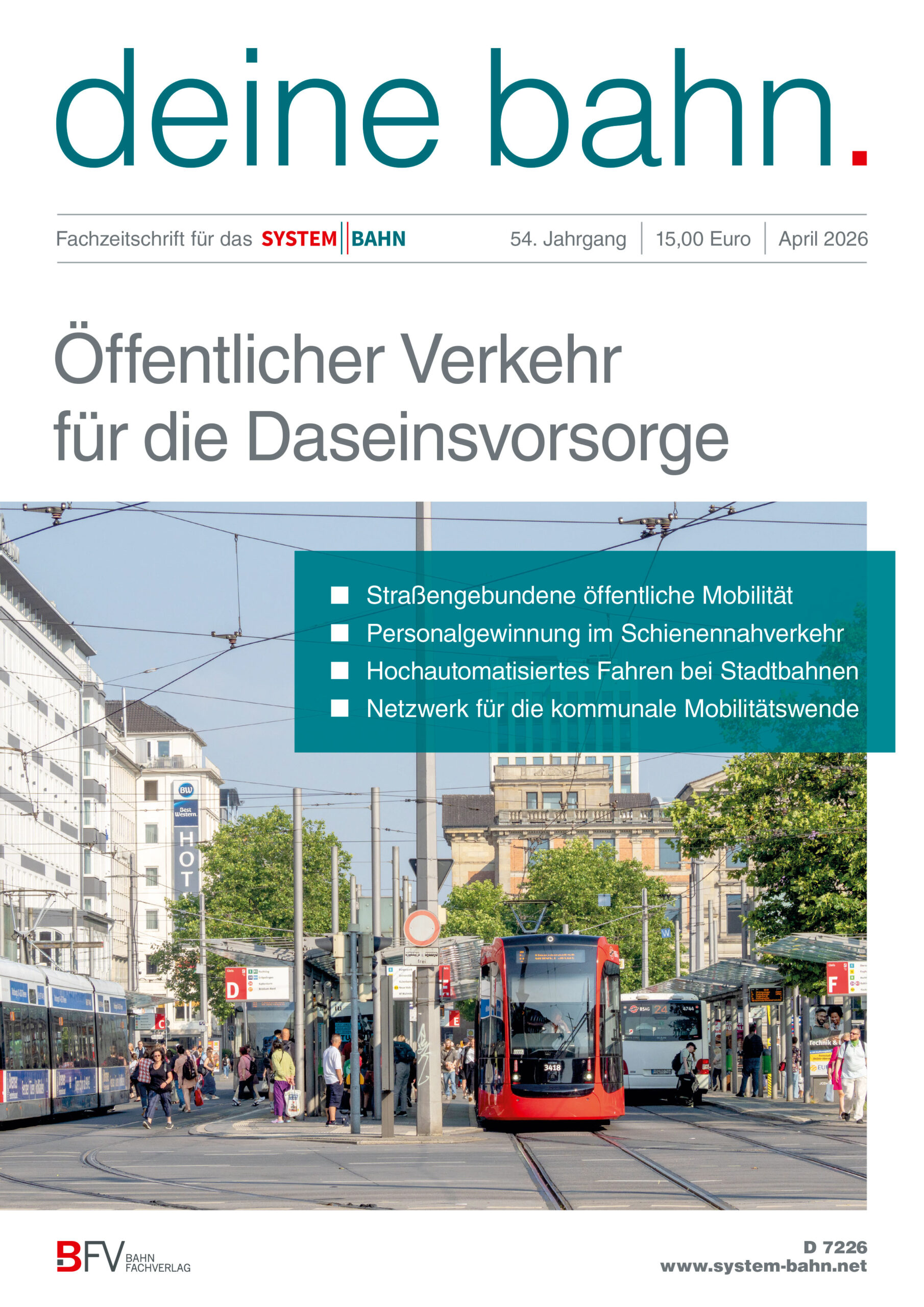 Umschlagmotiv Fachzeitschrift Deine Bahn April 2026