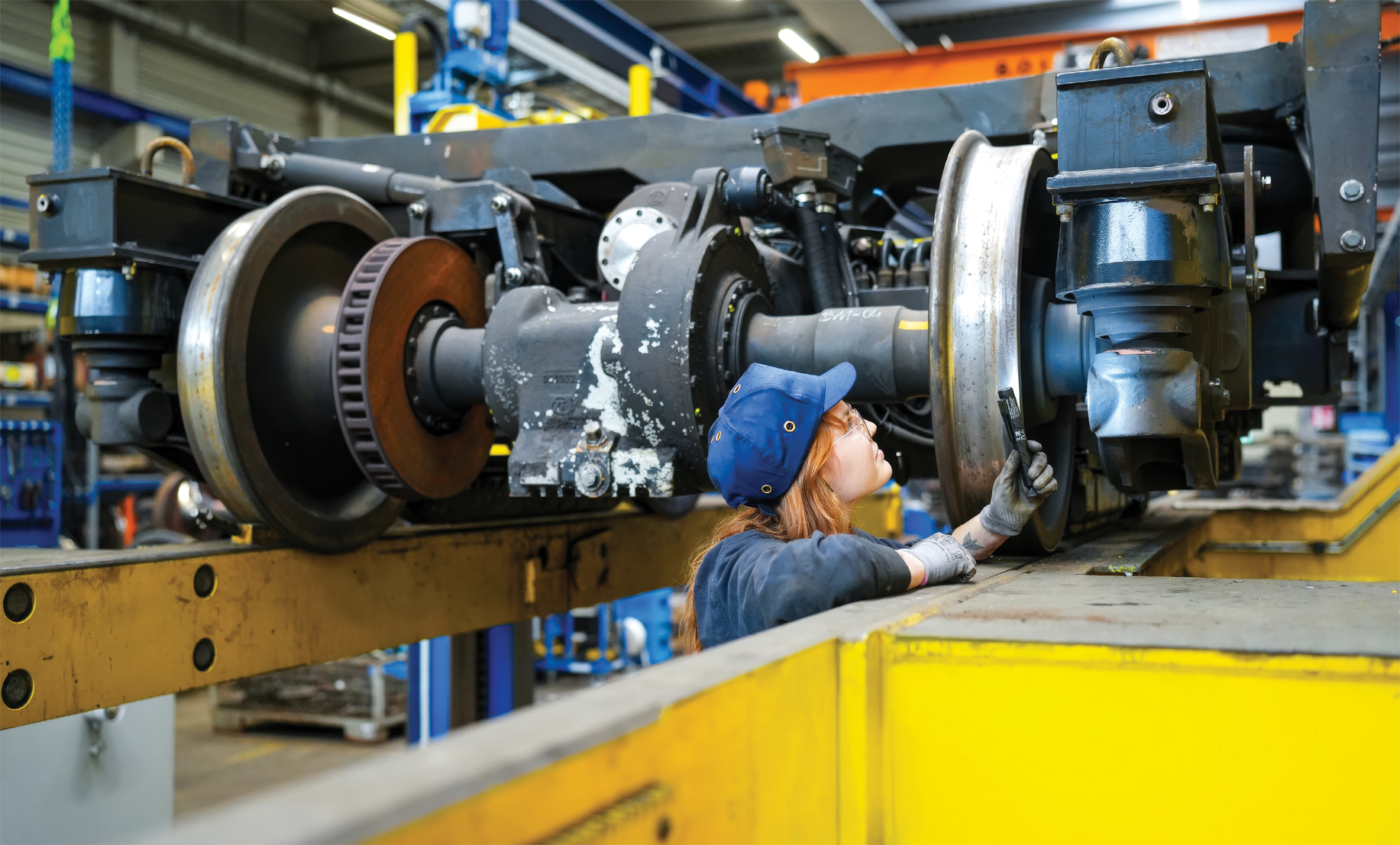 Radsatzwerkstatt: Viele Absolventen der Schienenfahrzeugtechnik sind in der Instandhaltung t&auml;tig