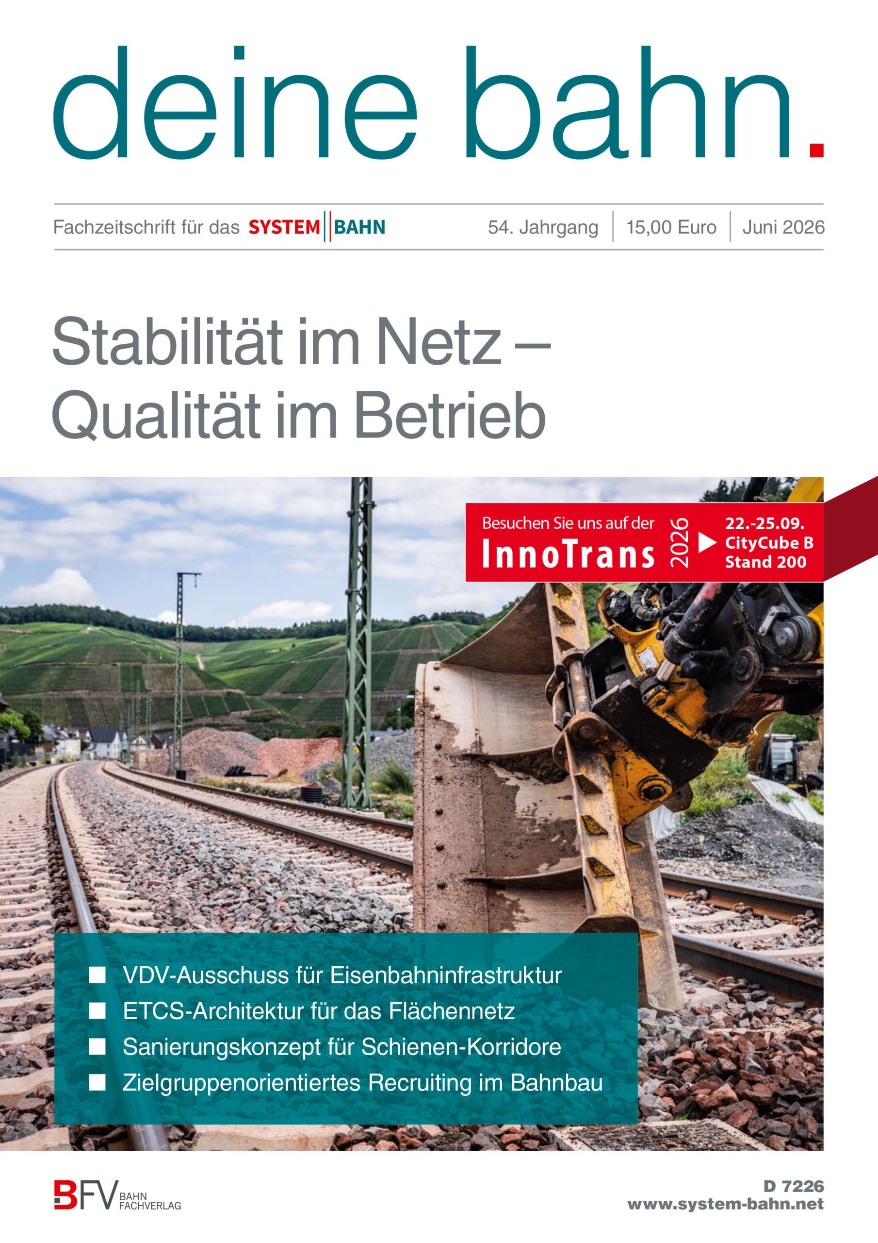 Umschlagmotiv Fachzeitschrift Deine Bahn Juni 2026