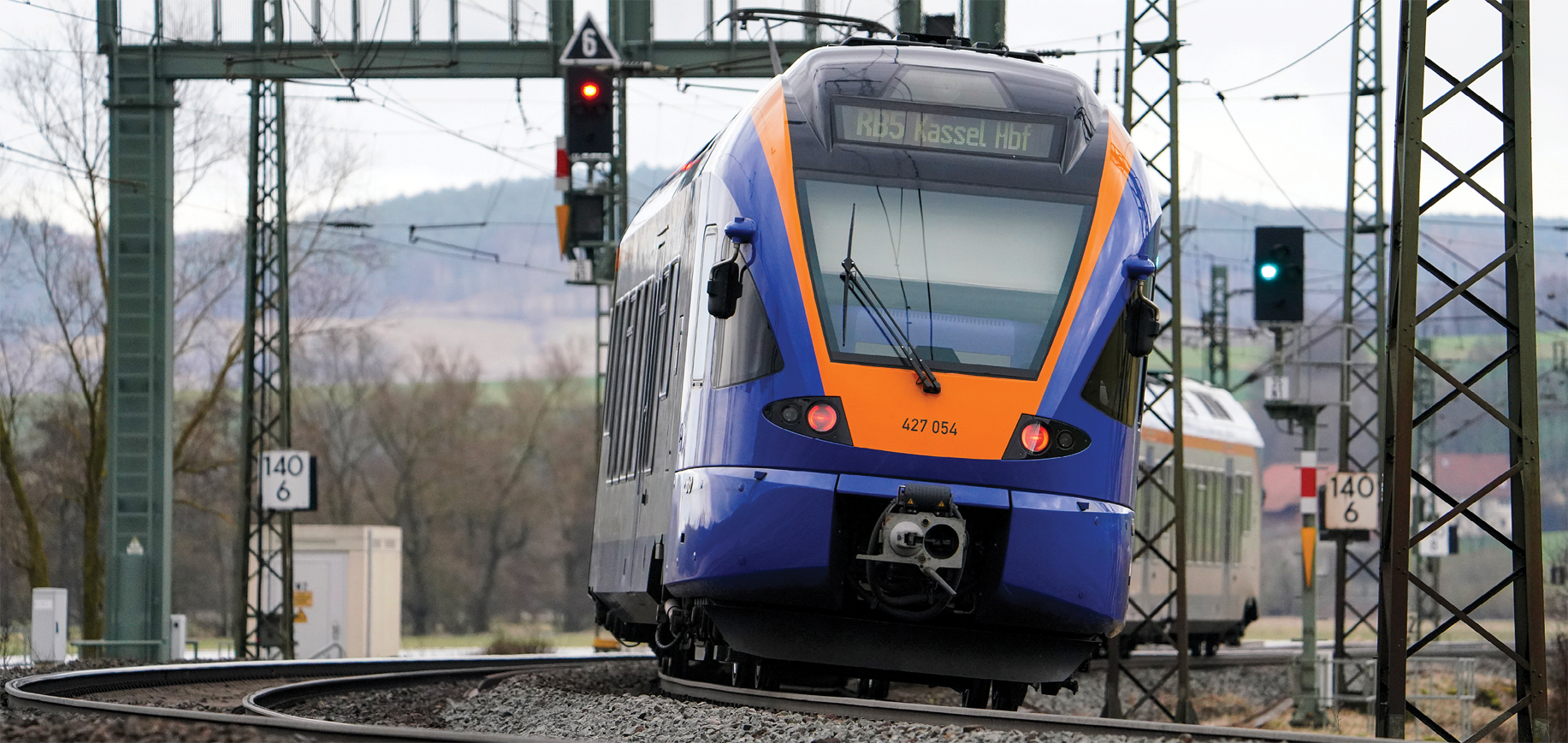 Das Schienennetz ist in der Fl&auml;che stark vom Regionalverkehr gepr&auml;gt