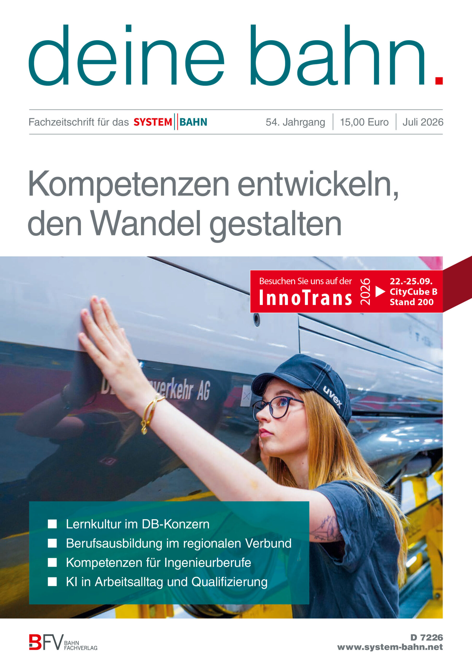 Umschlagmotiv Fachzeitschrift Deine Bahn Juli 2026