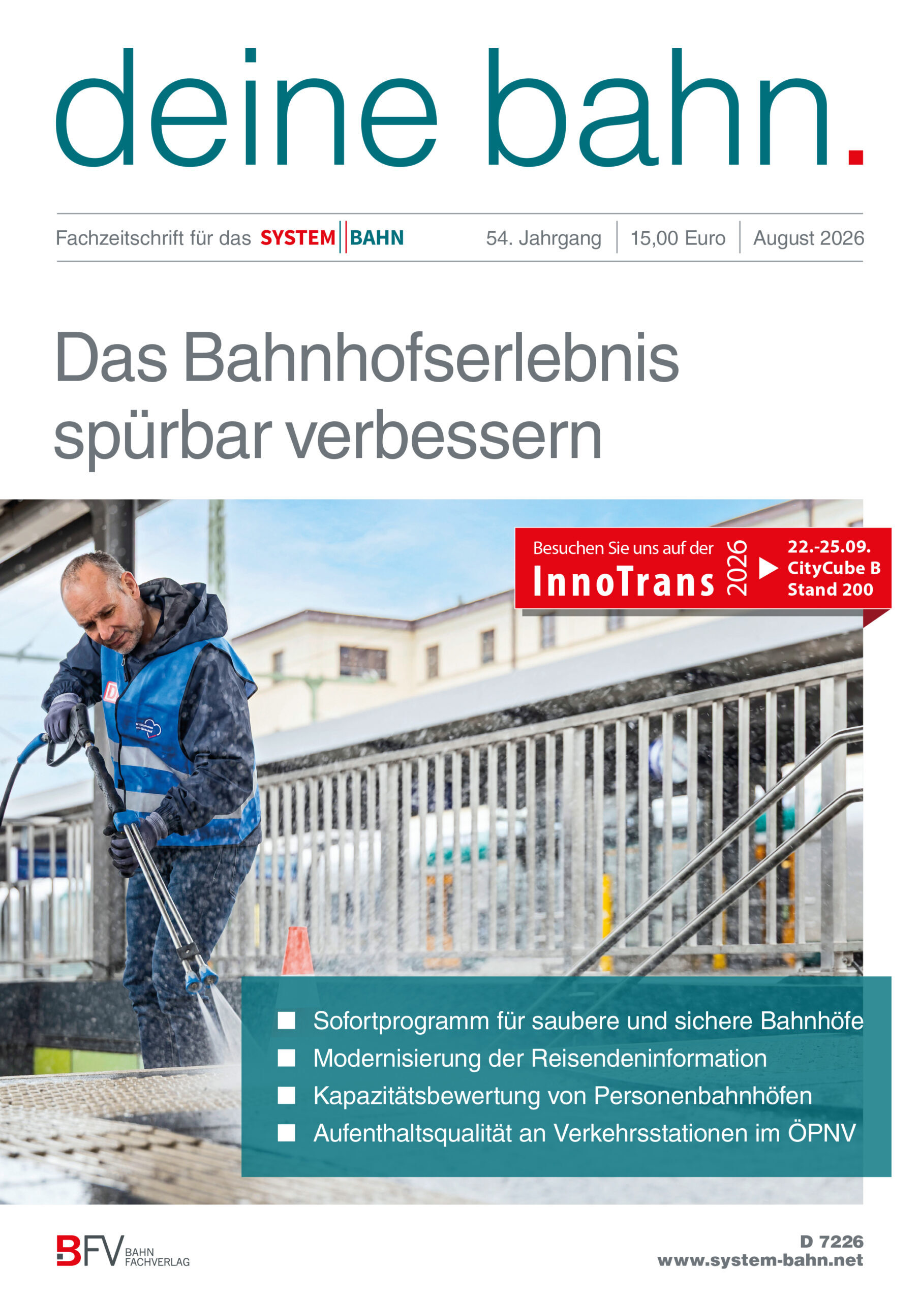 Umschlagmotiv Fachzeitschrift Deine Bahn August 2026