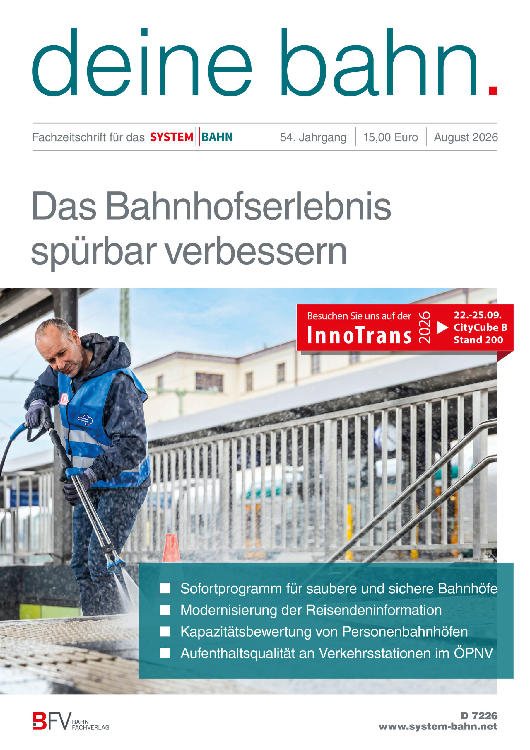 Umschlagmotiv Fachzeitschrift Deine Bahn August 2026